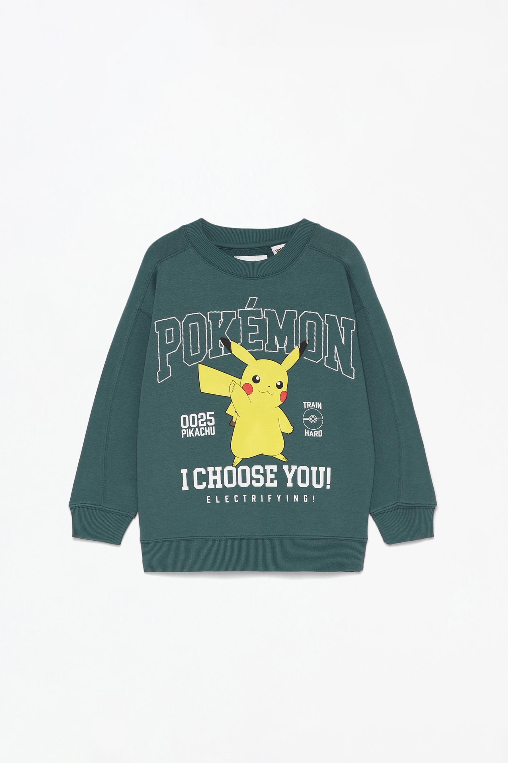 Slogan i lemeli Pikachu Pokemon sweatshirt Suni Deri Mont Ceket G Y M Kad n Lefties Turkey