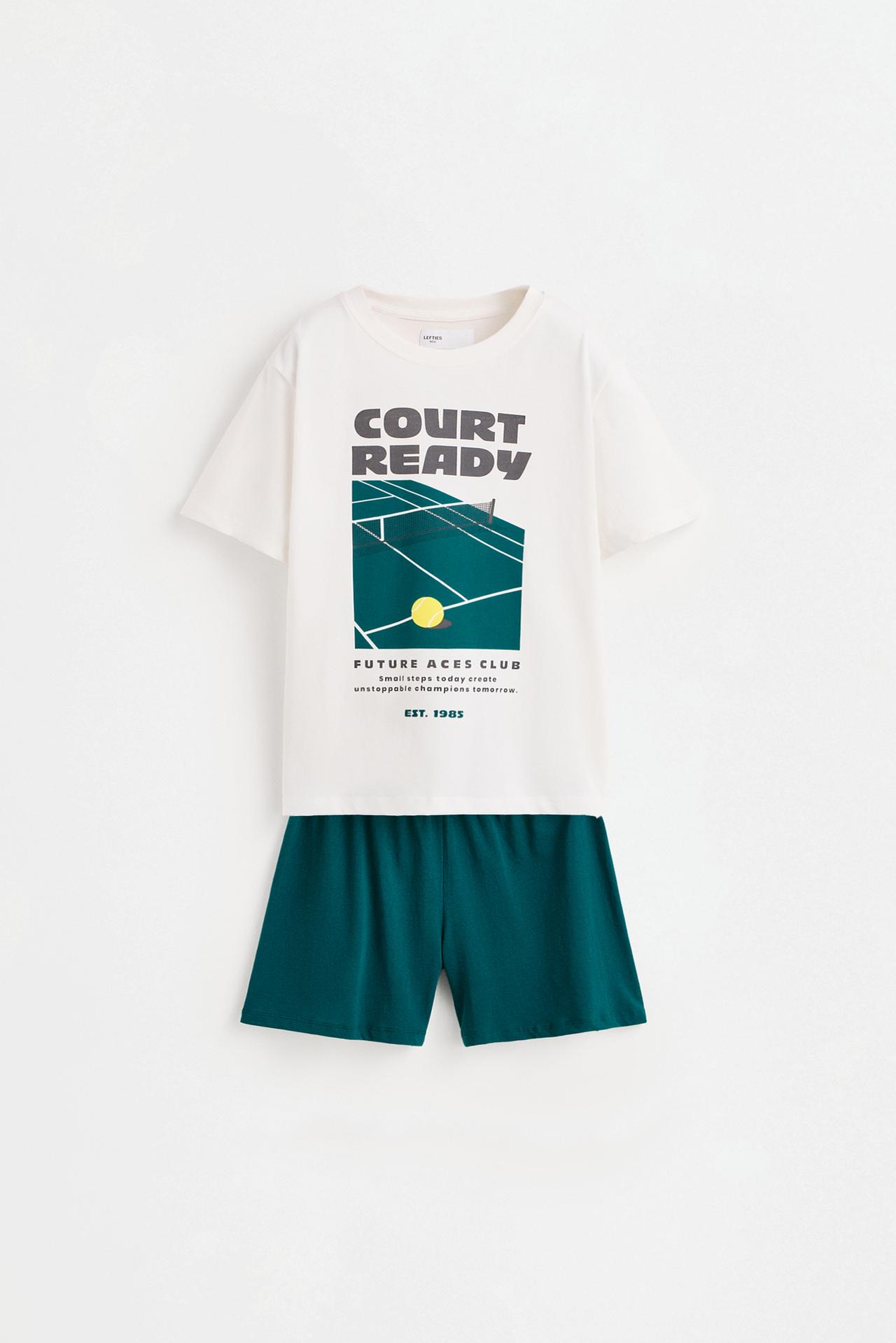 Short printed pyjamas — PALE MINT GREEN