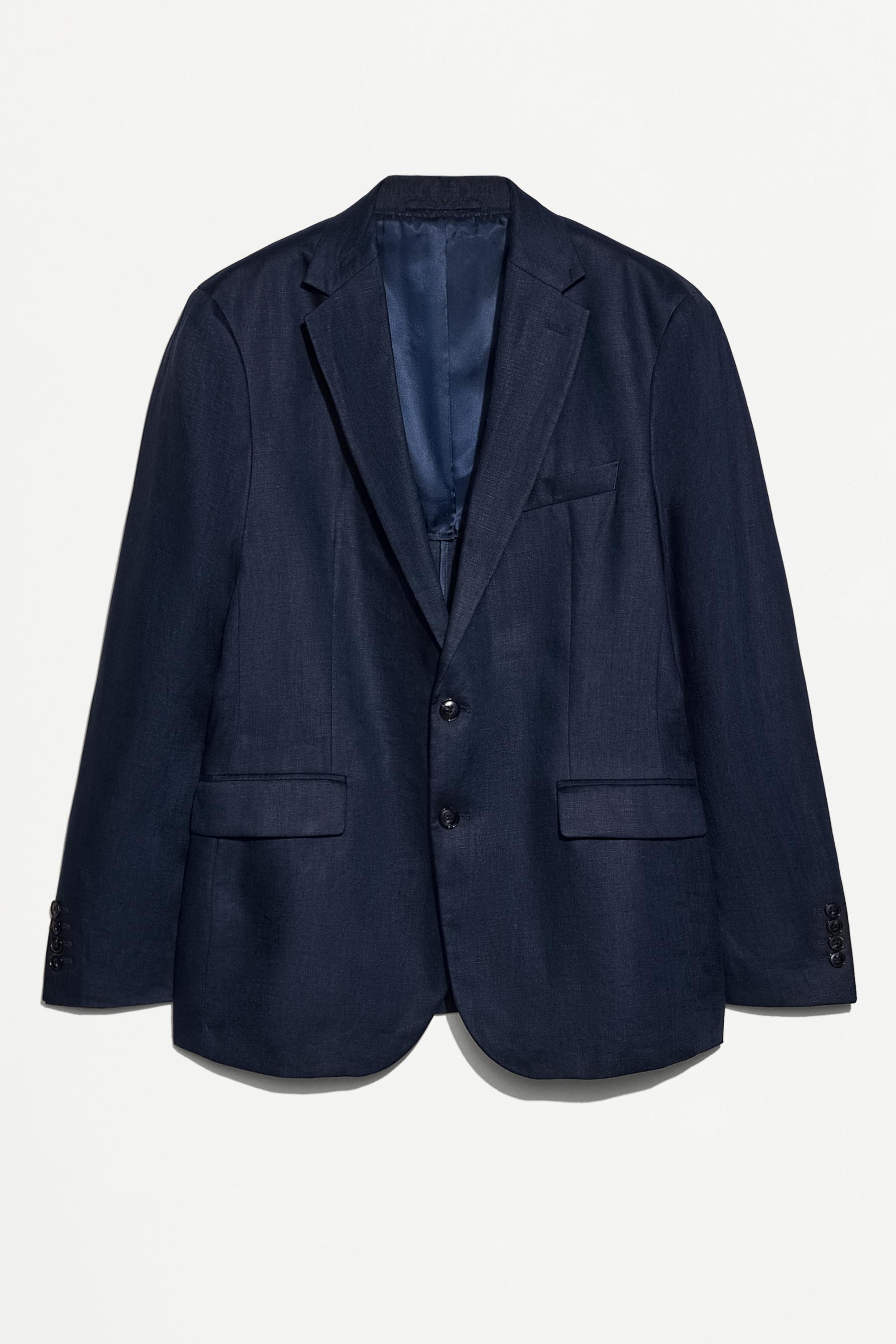 100% linen suit blazer — NAVY