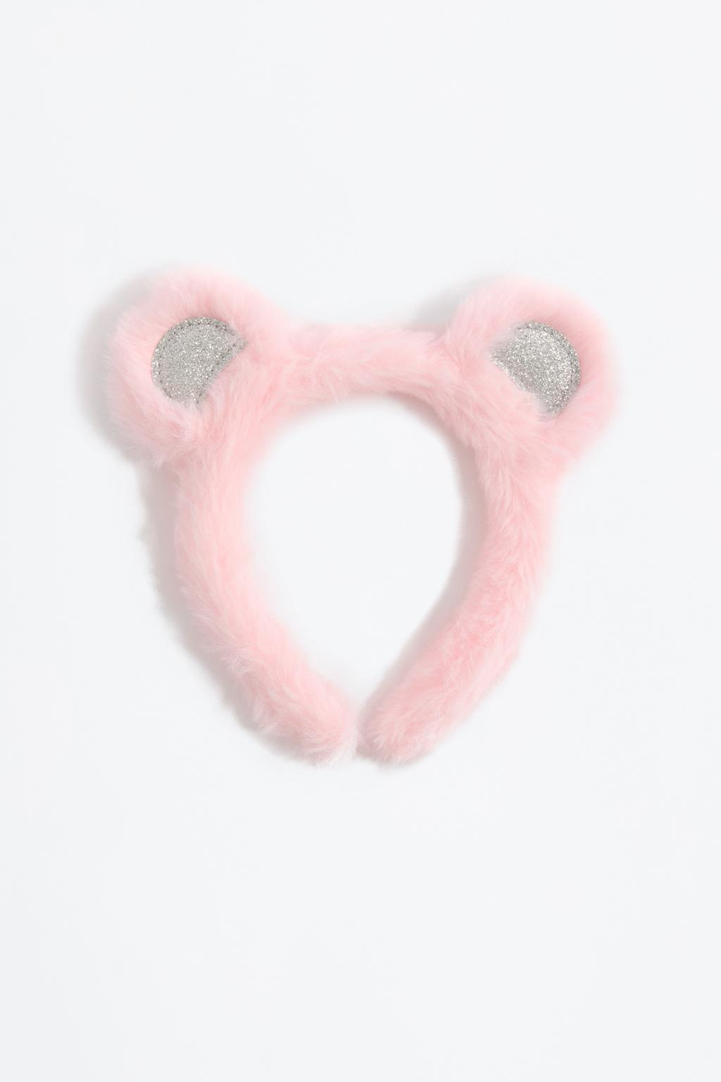 Faux fur bear headband