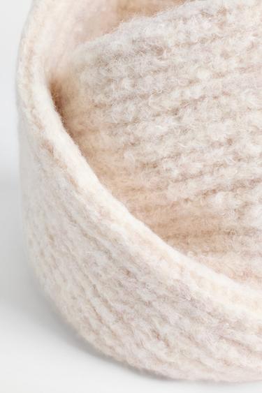 Ribbed knit snood — BEIGE 4
