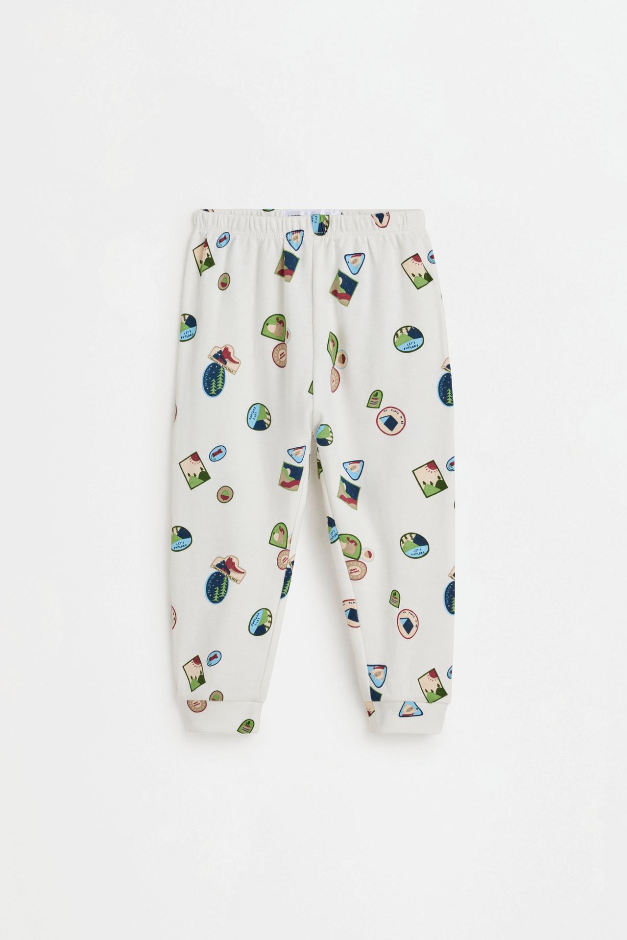 Long printed pyjamas — ECRU