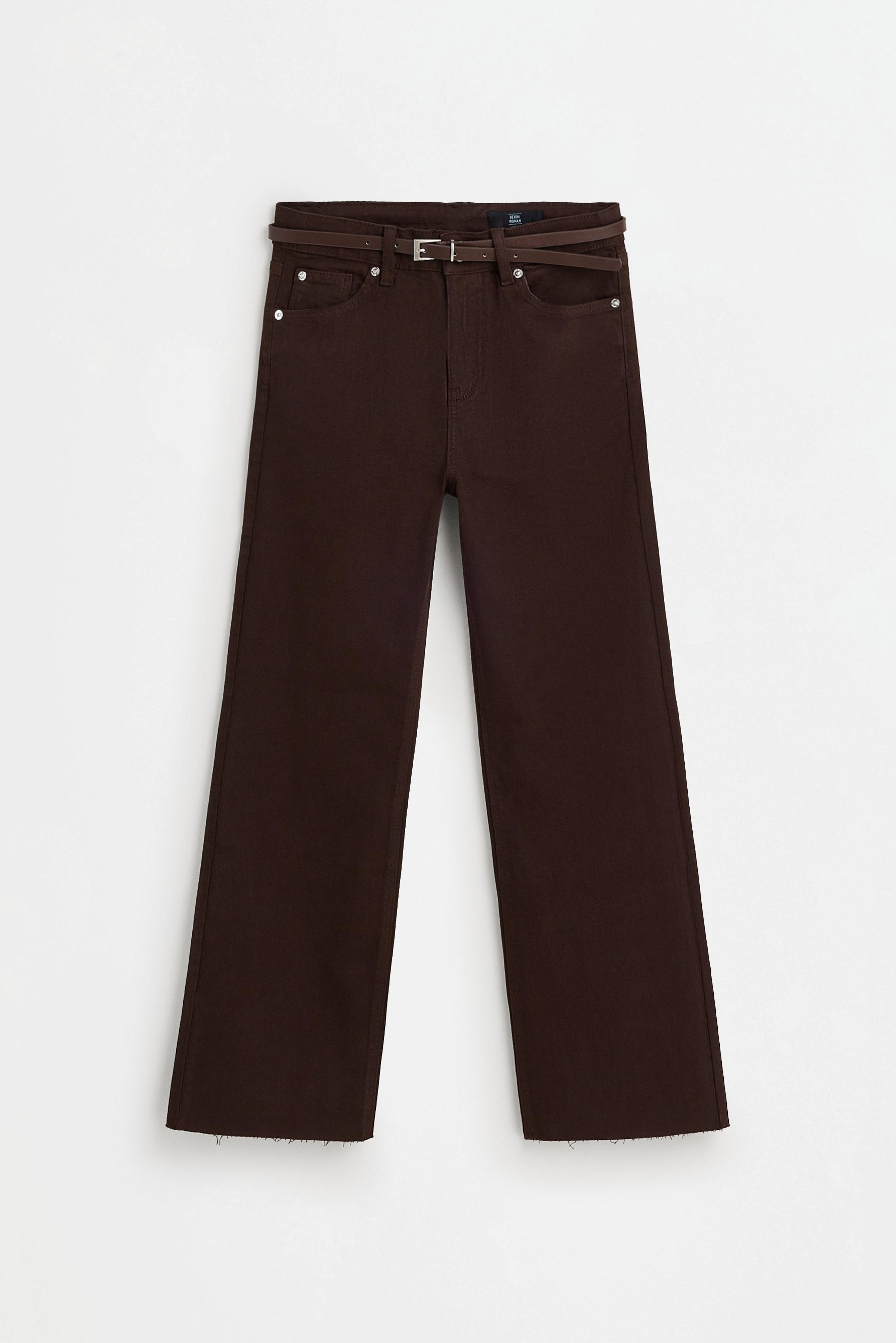 Mini bell bottom jeans — BROWN MARL