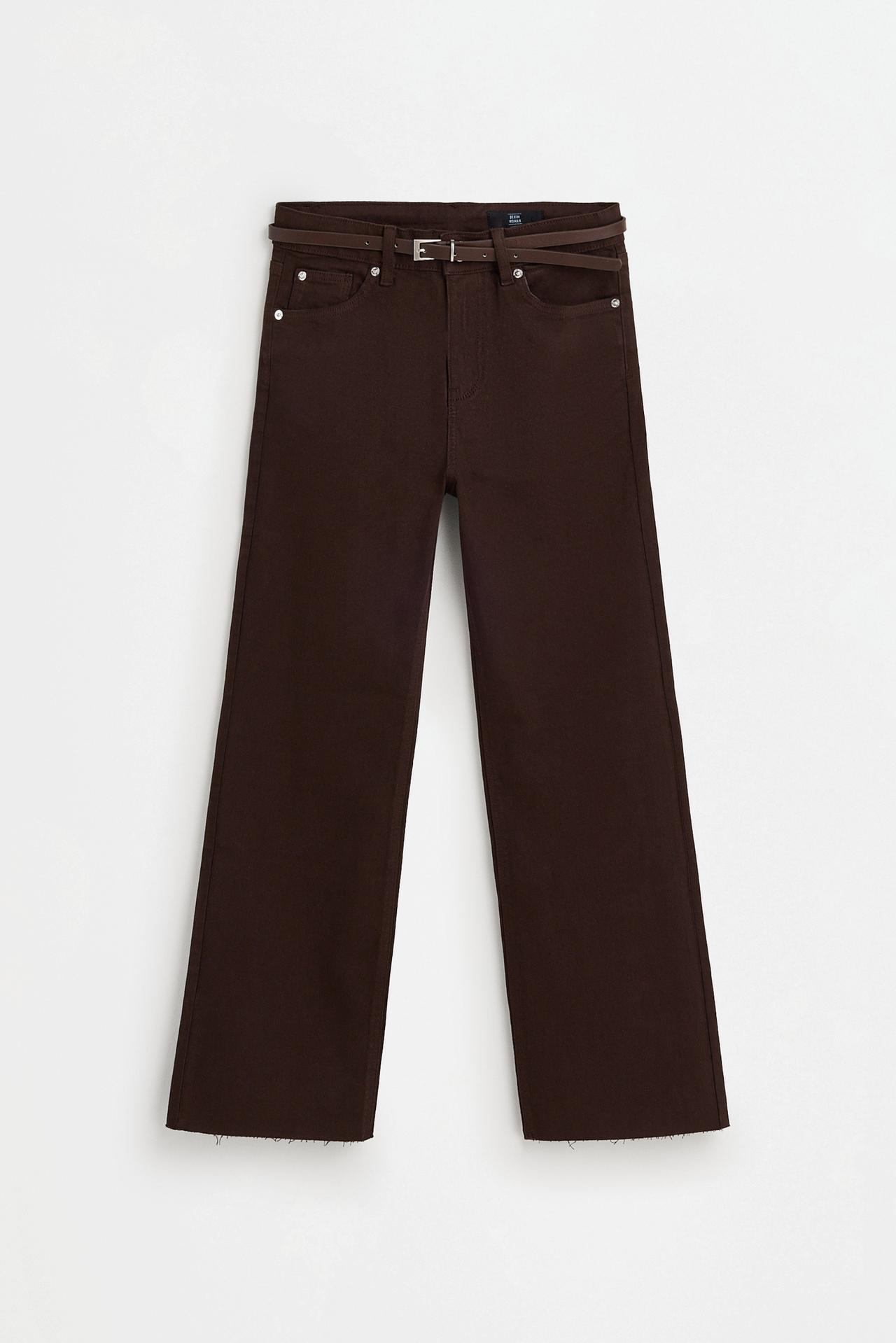 Mini bell bottom jeans — BROWN MARL
