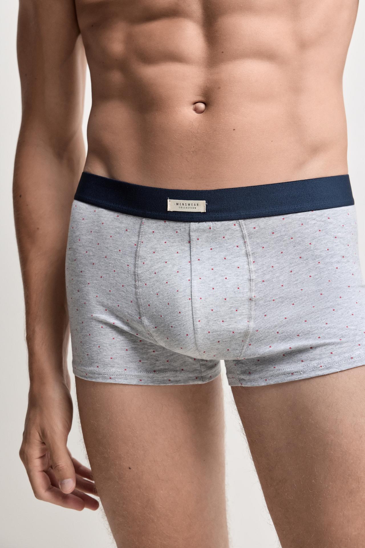 Printed boxers 5-pack — PALE GREY