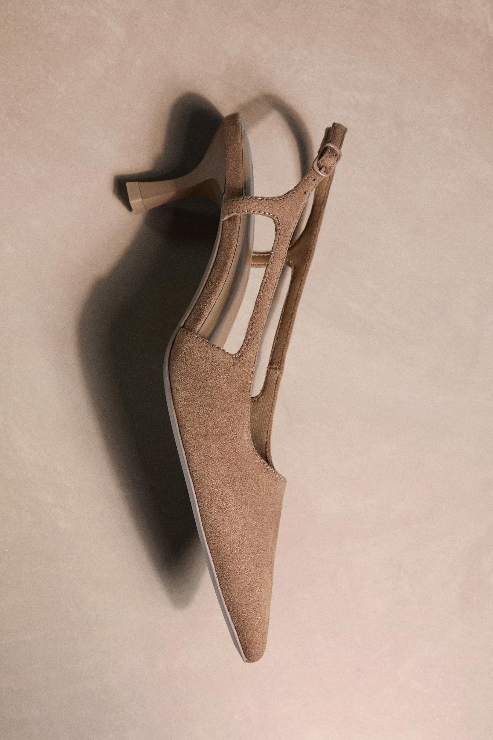 Lefties Deri Lefties Arkasi açık topuklu ayakkabı