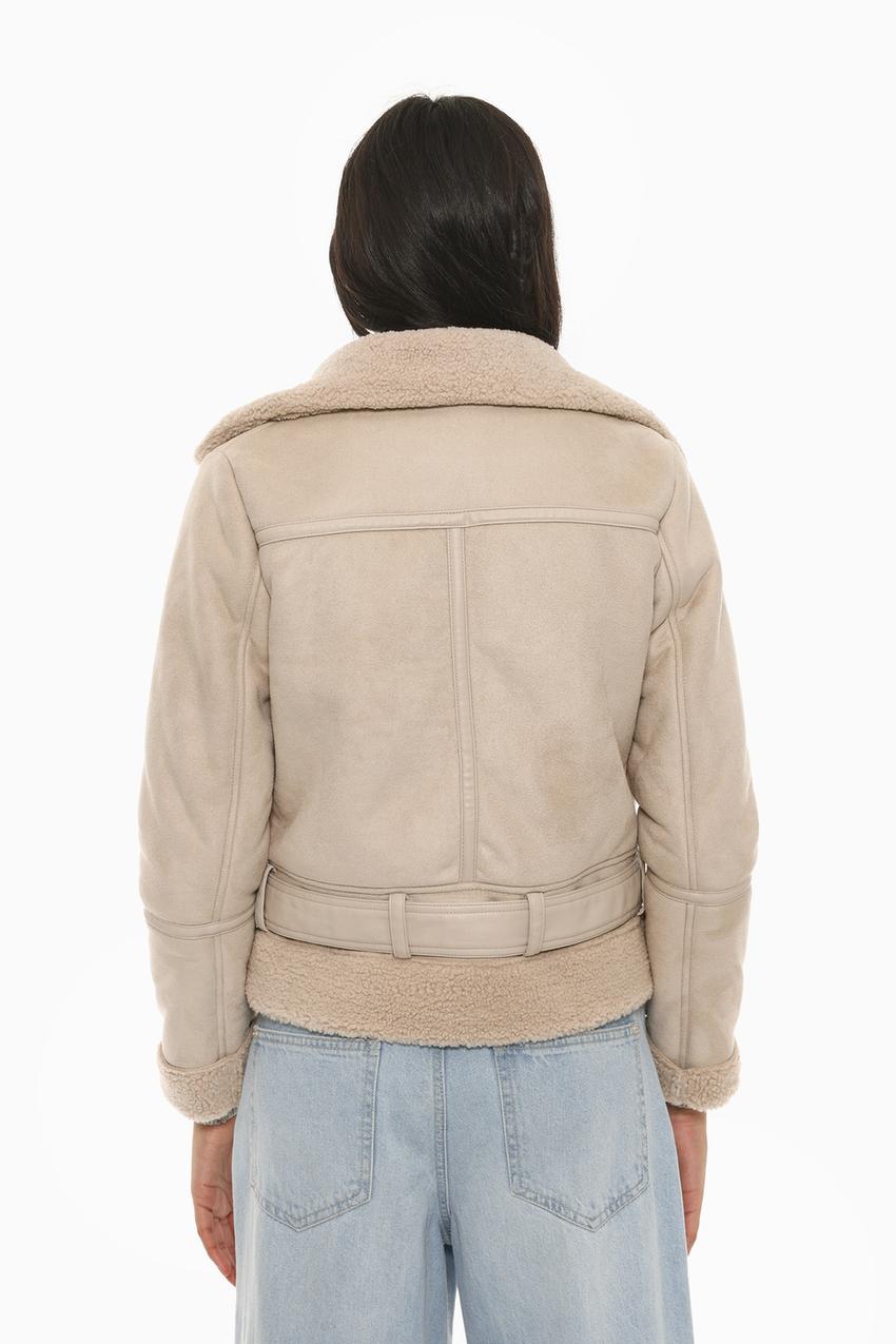 Abrigo Pelo Stradivarius Abrigo Borreguito Borreguito Abrigo Doble