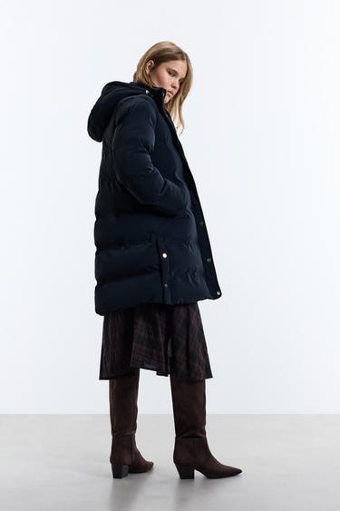 Long quilted coat — DARK BLUE 4