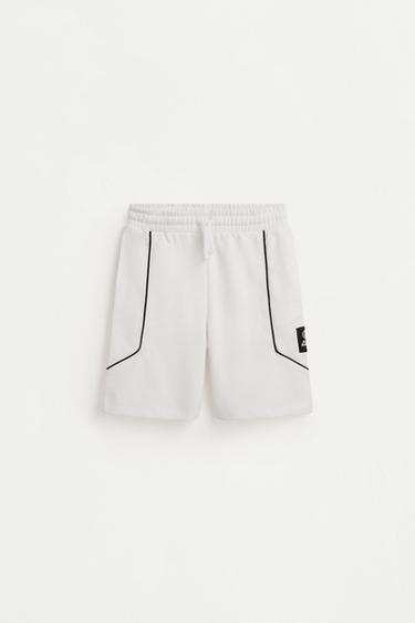 Racing jogger Bermuda shorts — OFF WHITE 1
