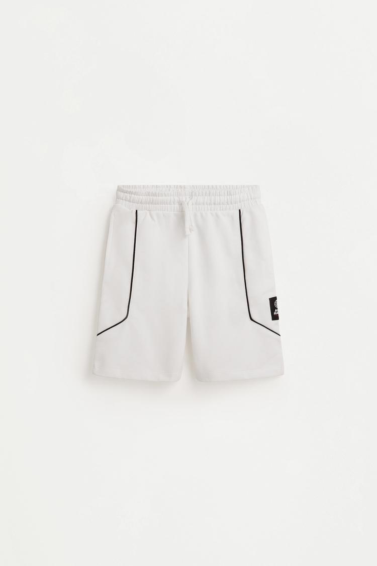 Racing jogger Bermuda shorts — OFF WHITE