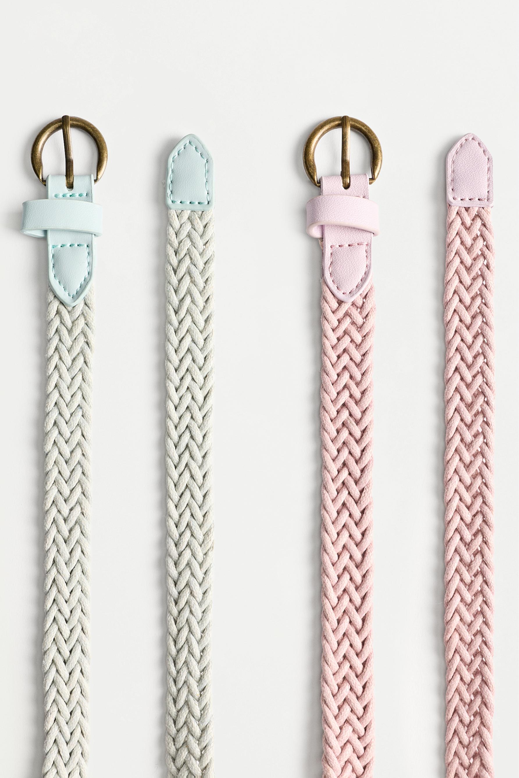 Braided belts (2-pack) — SKY BLUE