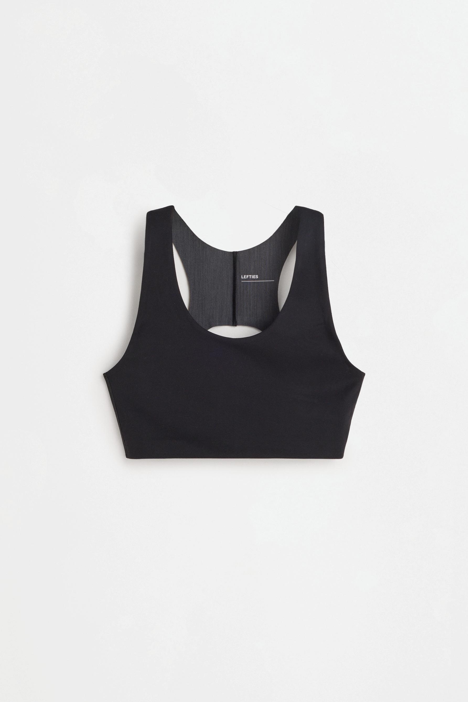 Shape-effect sports top — BLACK
