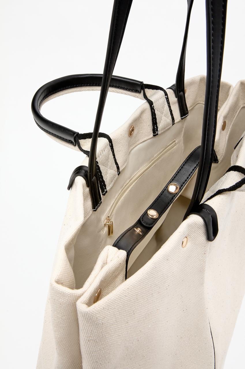Canvas shopper bag with double handle Shopper BAGS Woman