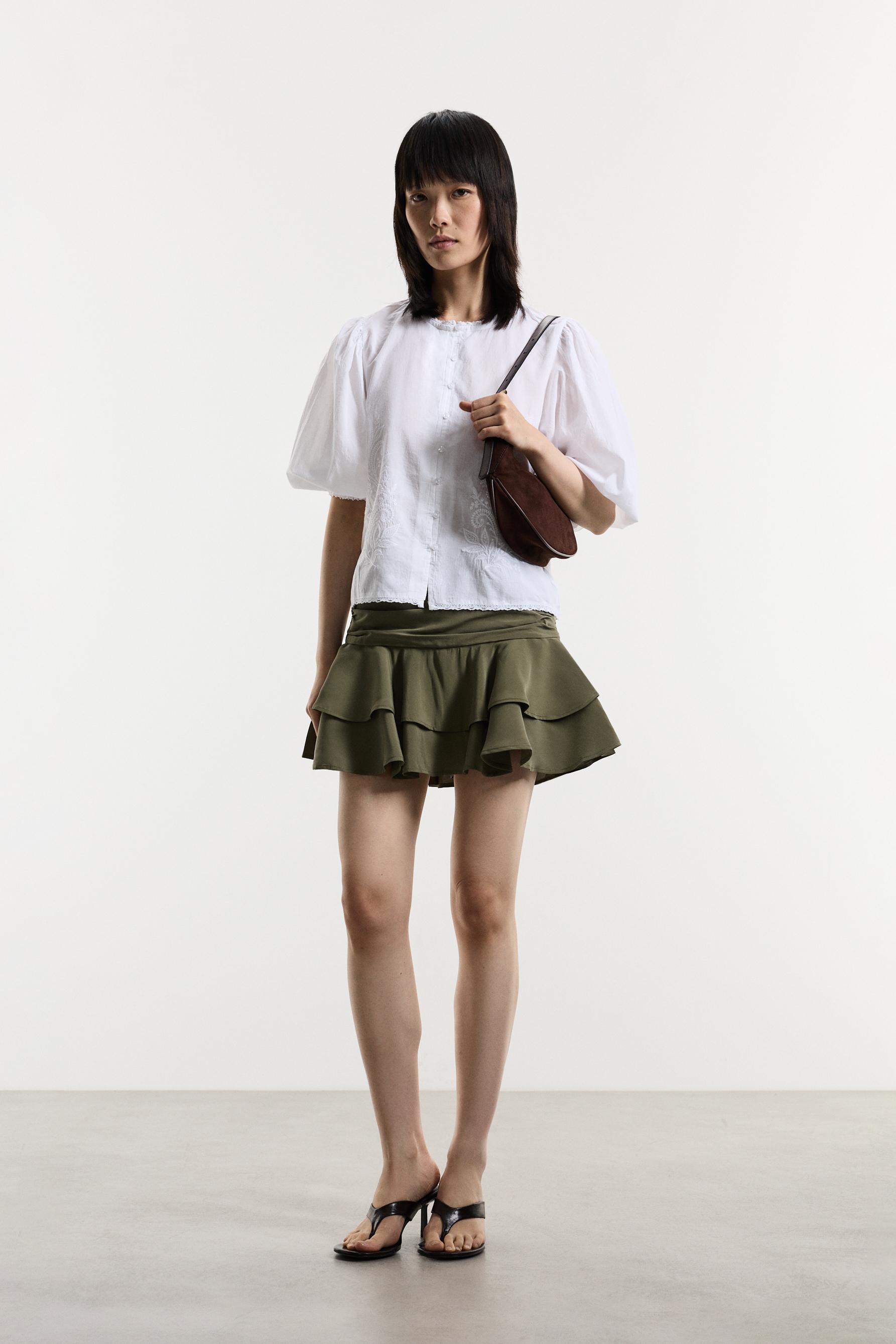 Embroidered shirt — WHITE