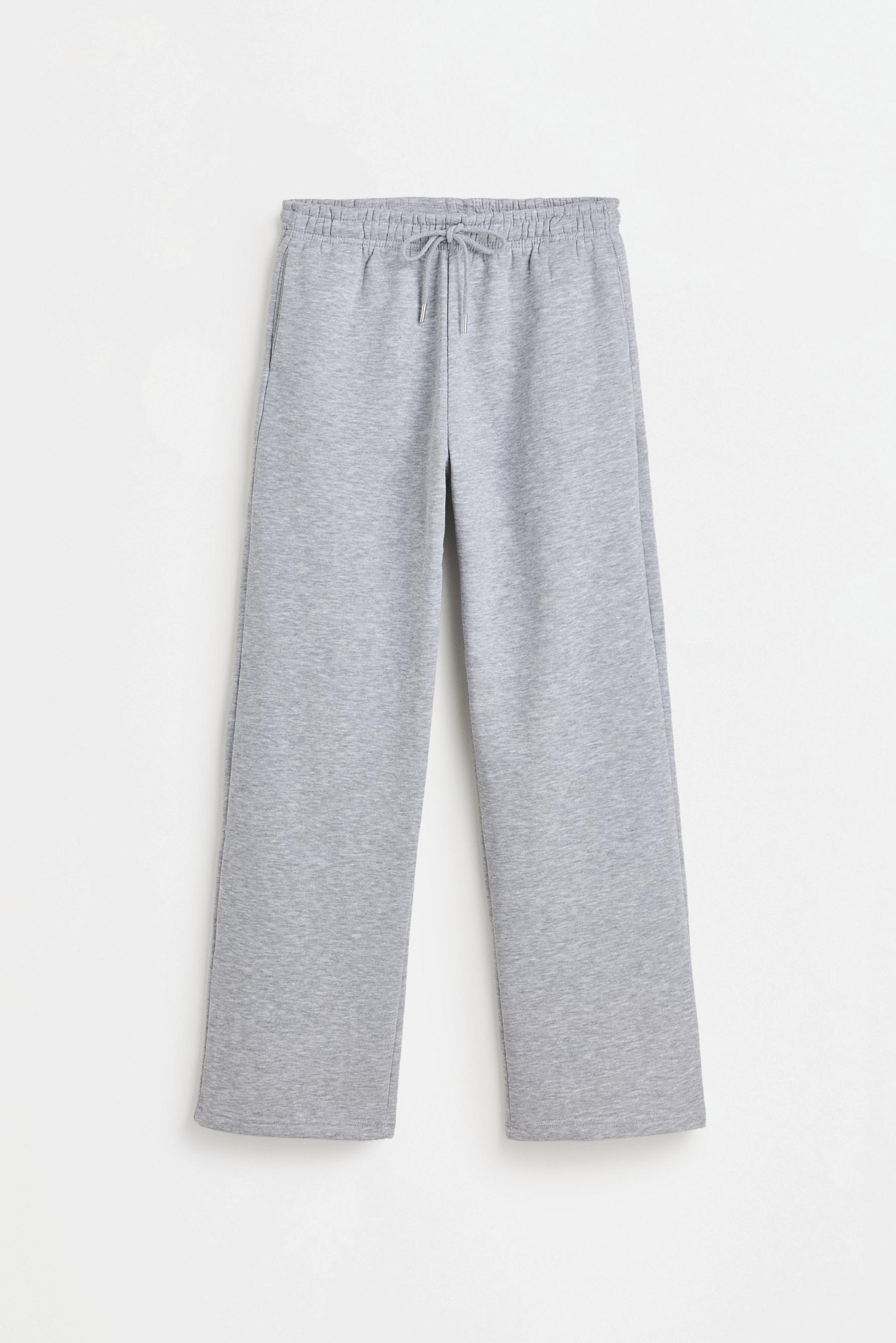 Basic straight tracksuit trousers — GREY MARL