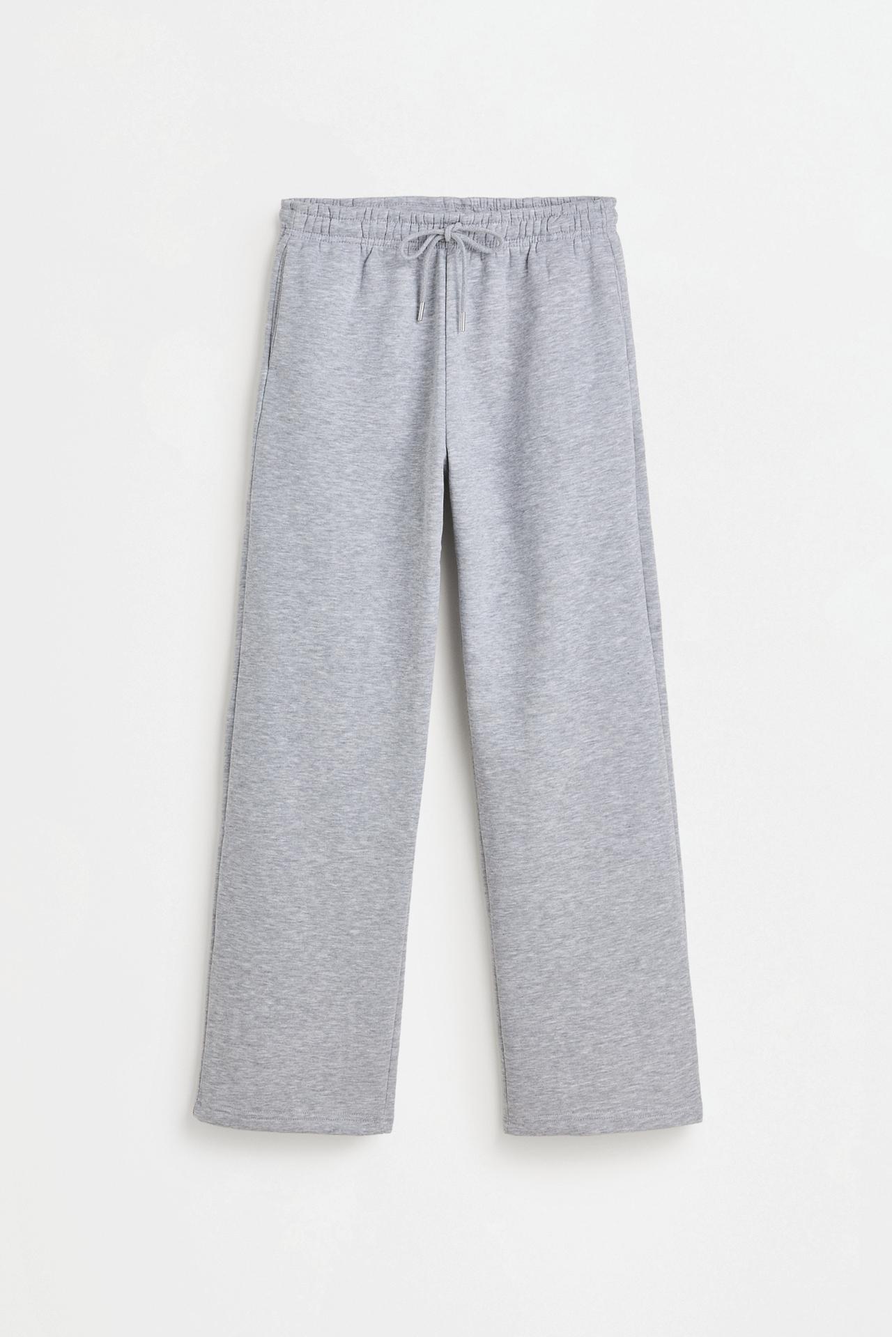 Basic straight tracksuit trousers — GREY MARL