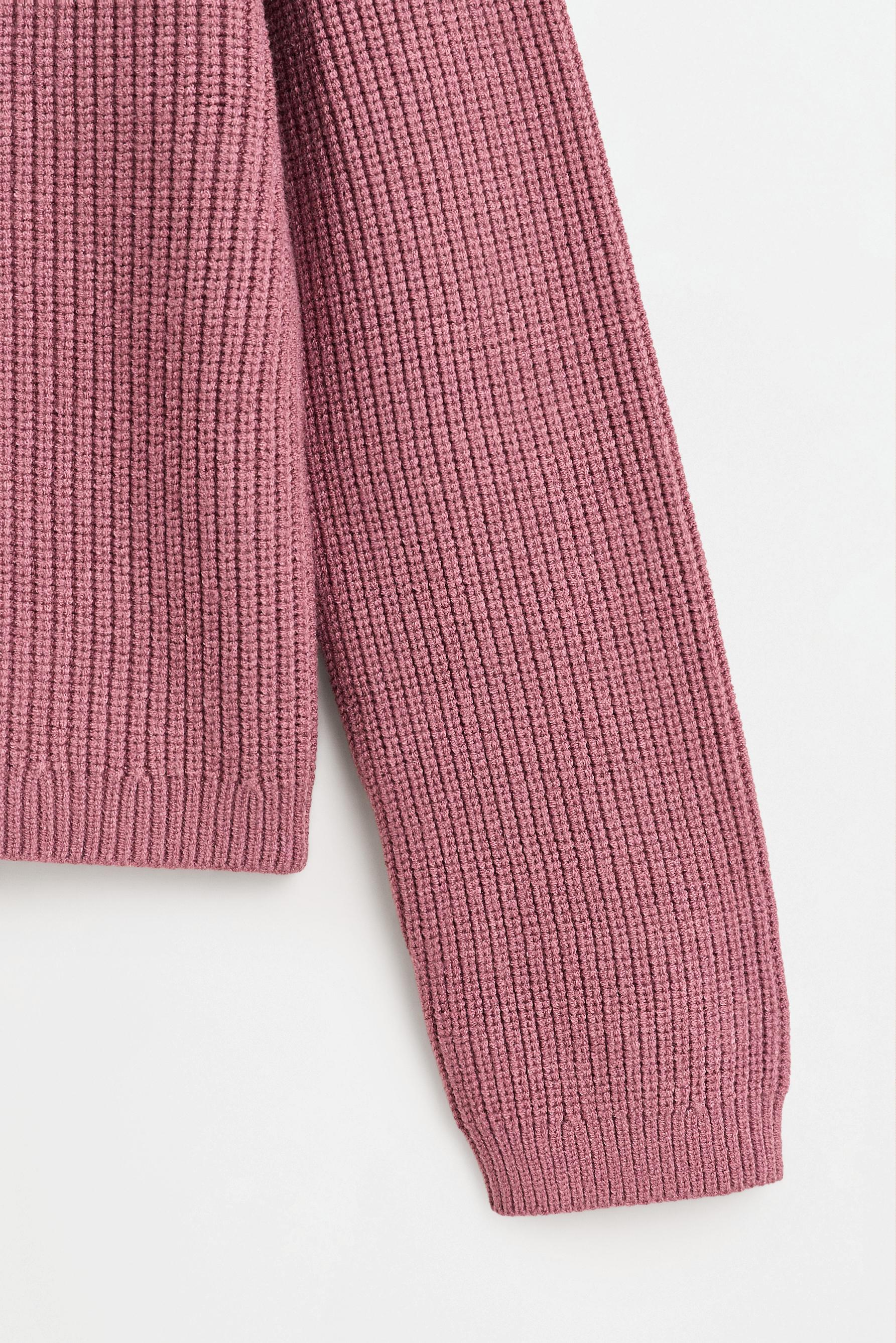 Knit cardigan — DARK PINK