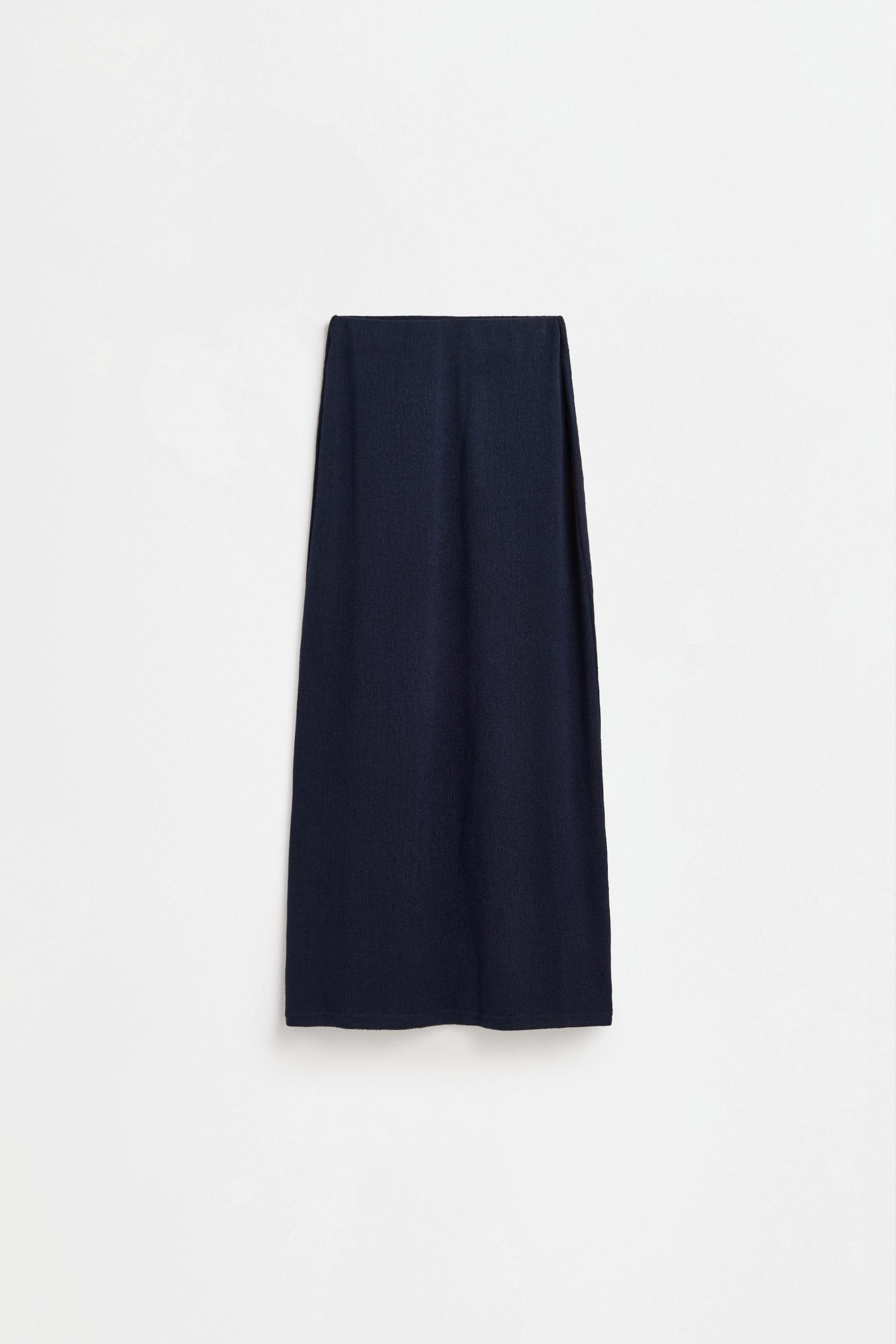 Rustic midi skirt — NAVY