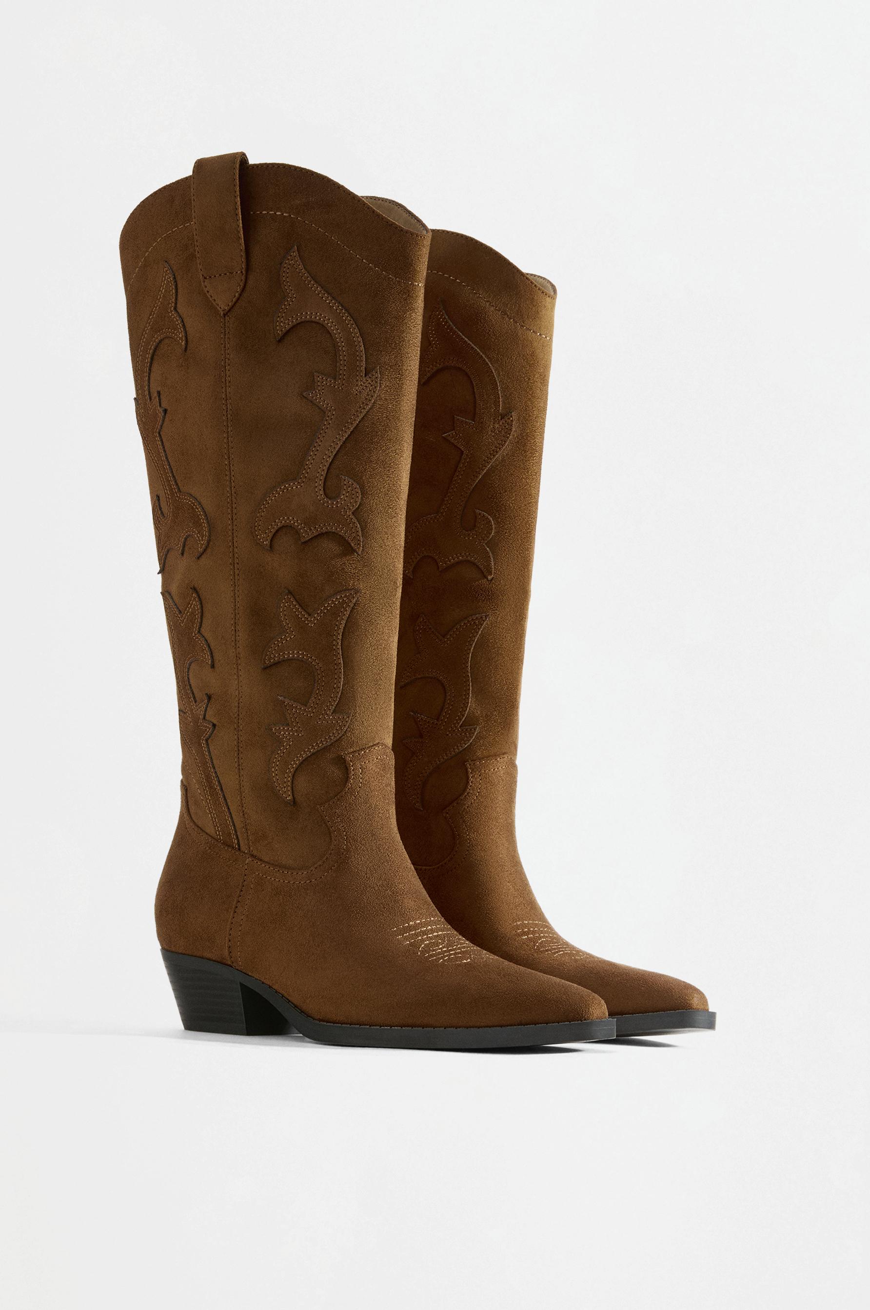 Tall western boots — LEATHER