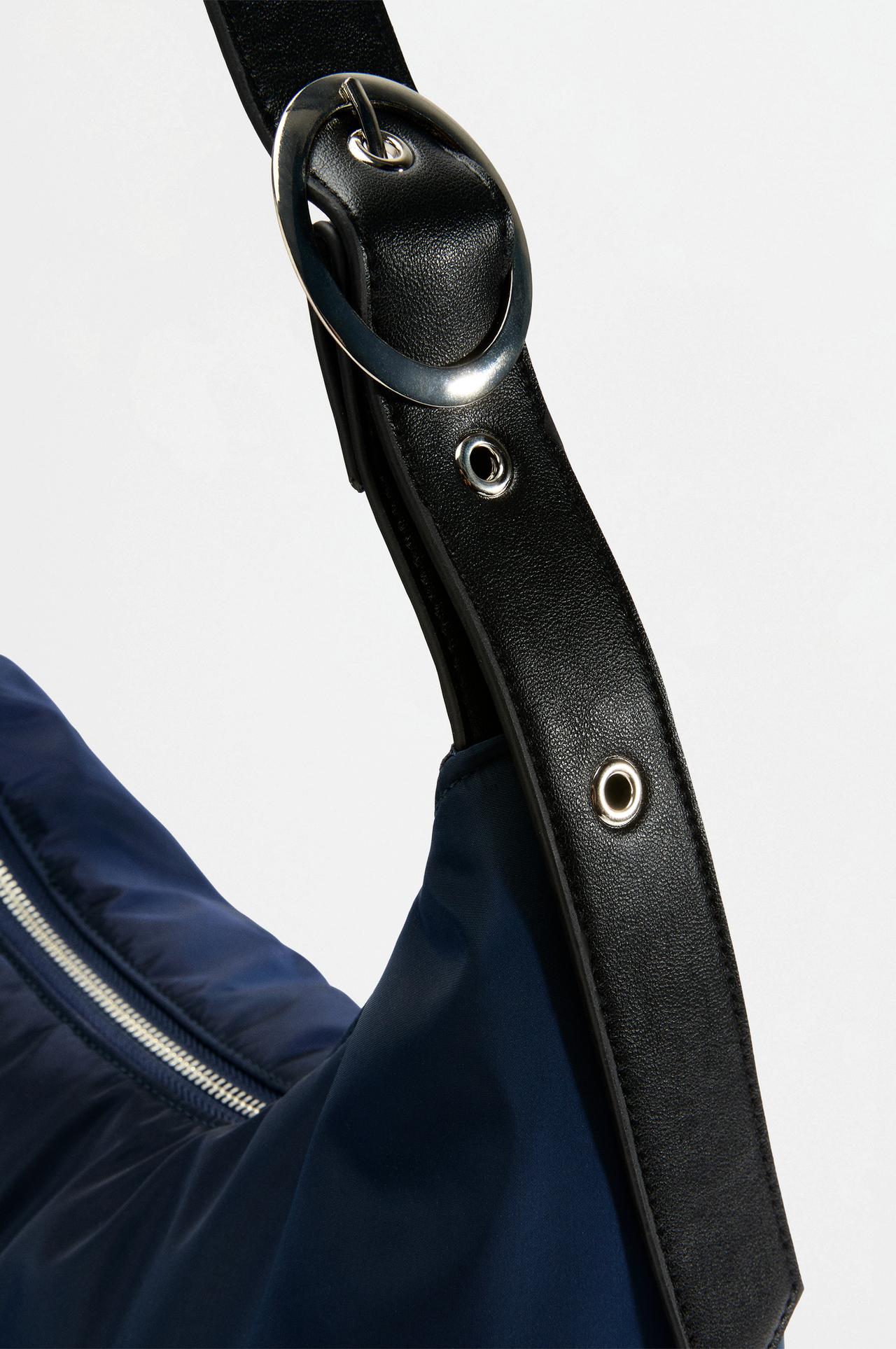 Nylon shoulder bag — BLUE