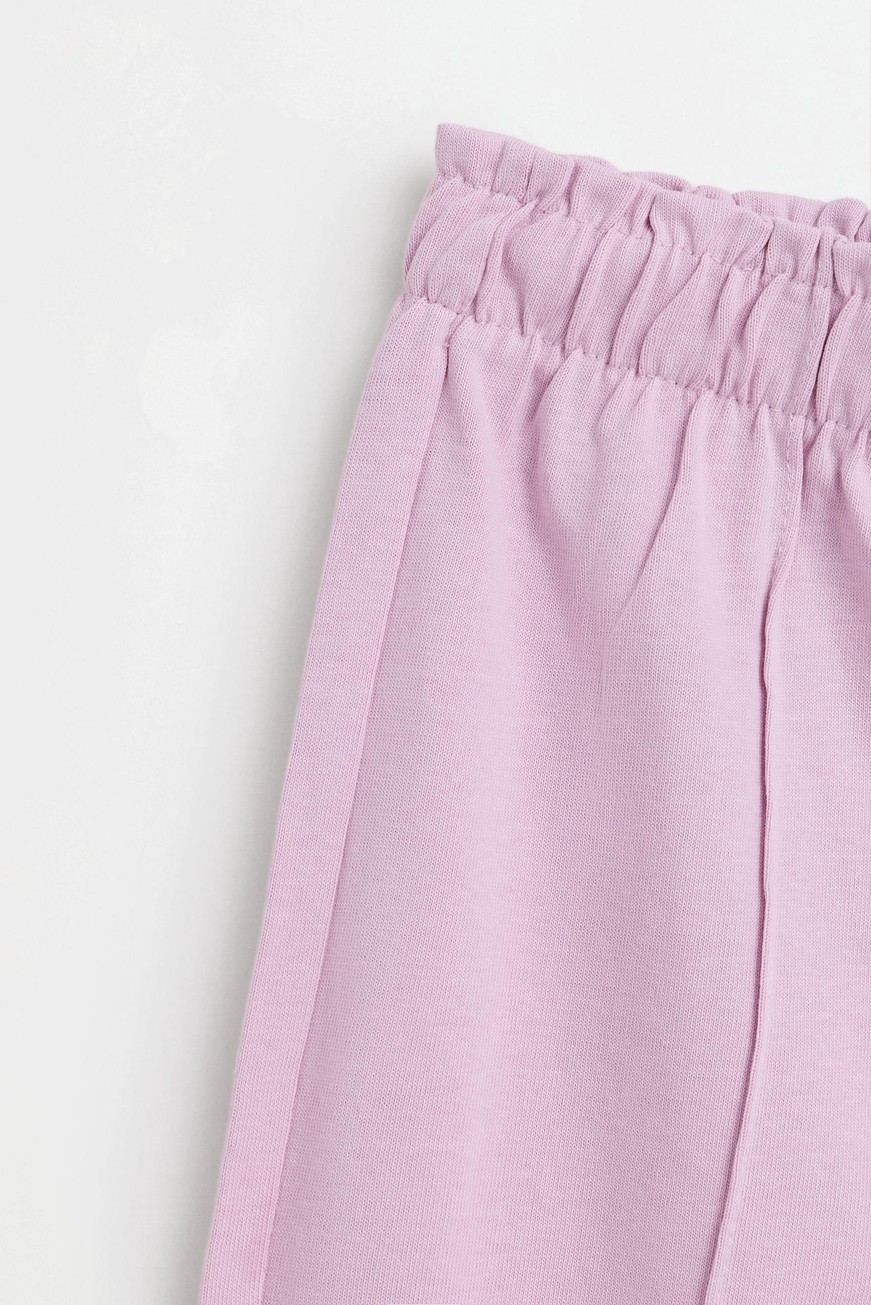 Heavy jersey T-shirt and trousers co-ord — PALE MAUVE