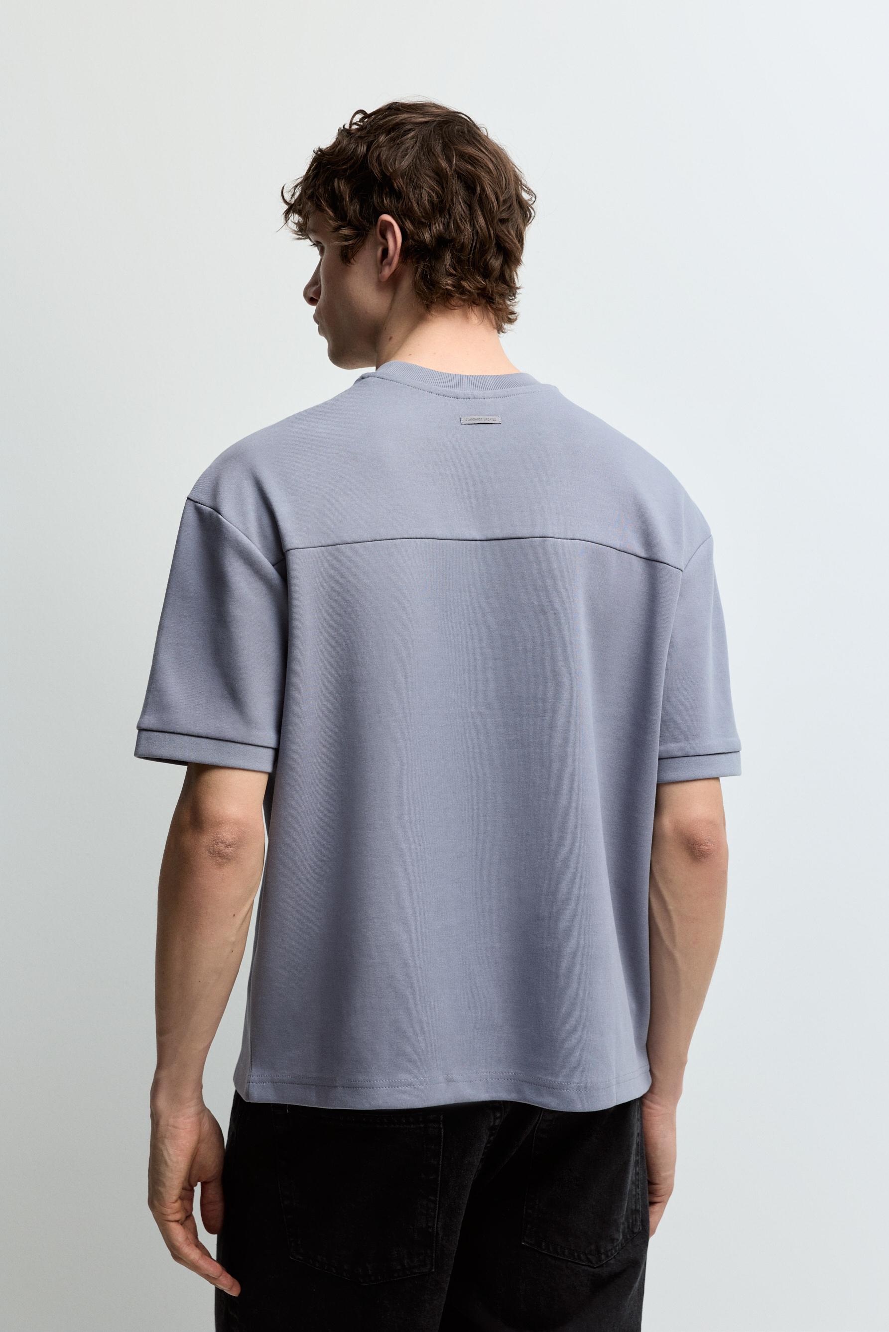 Heavy interlock T-shirt — SKY BLUE