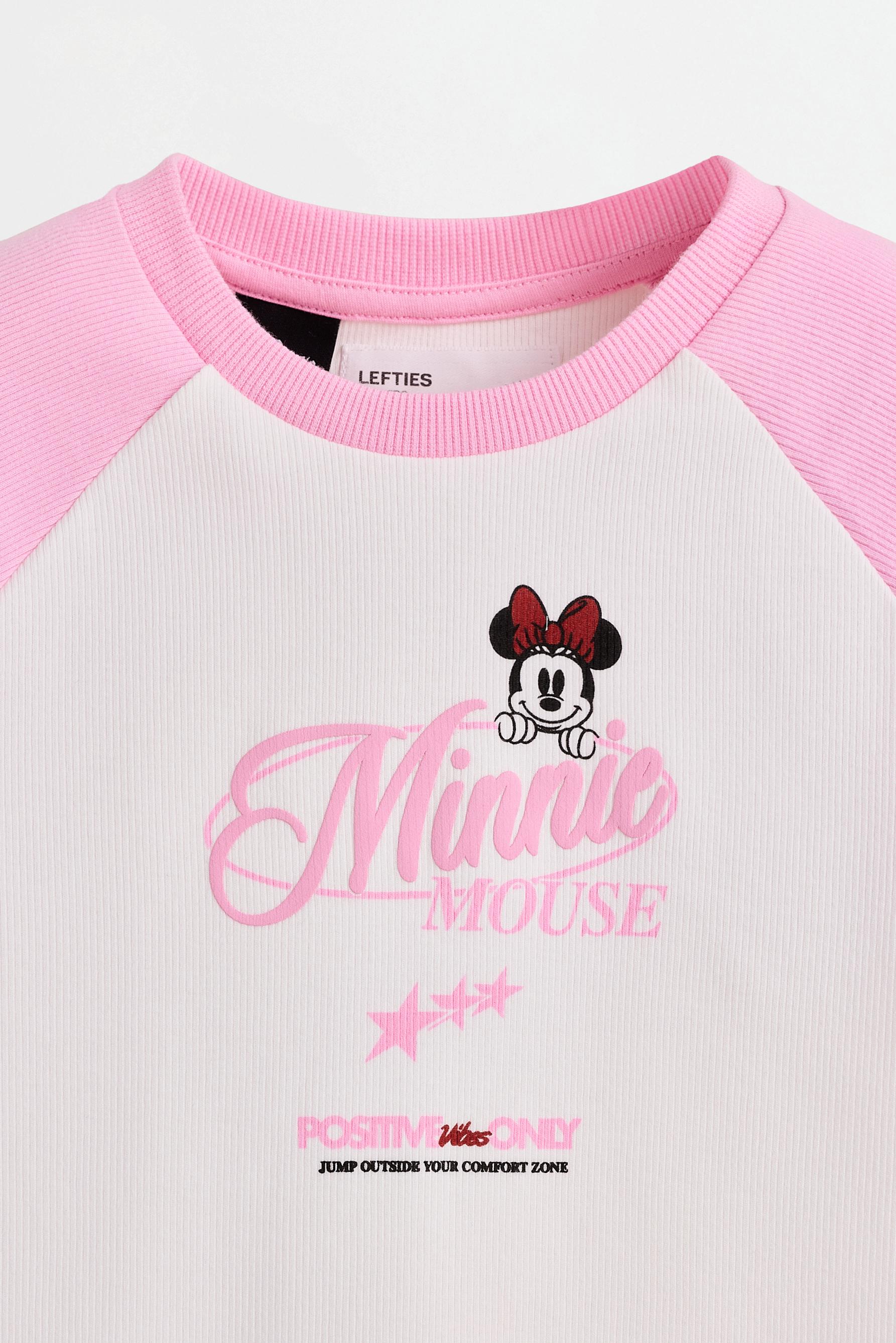 Minnie Mouse ©Disney raglan sleeve T-shirt — OFF WHITE