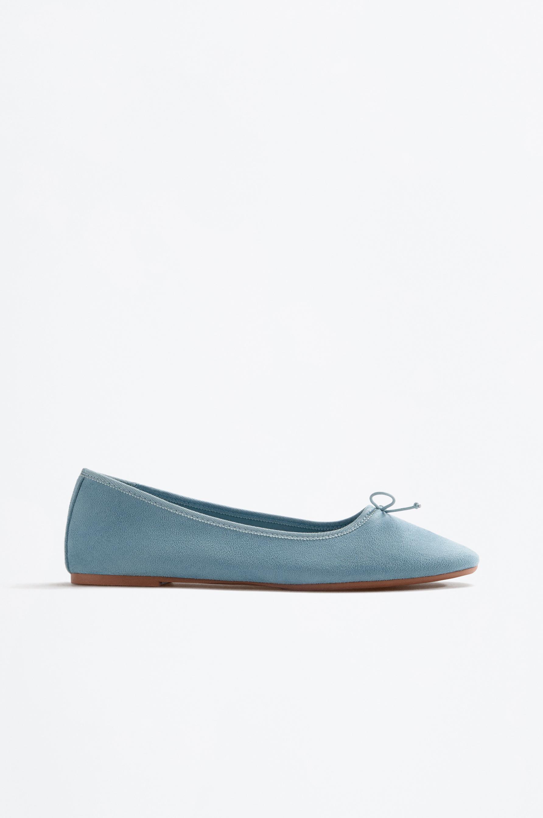 Bow ballet flat — BLUE