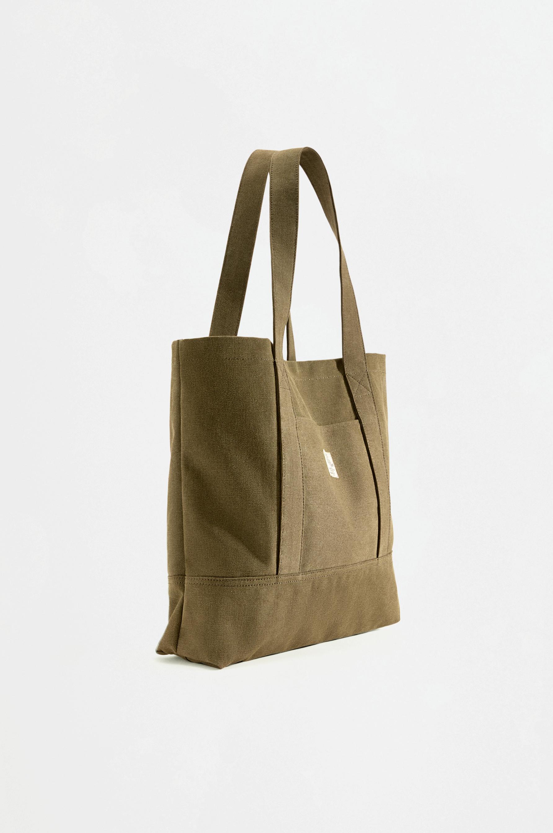 Canvas shopper bag — KHAKI