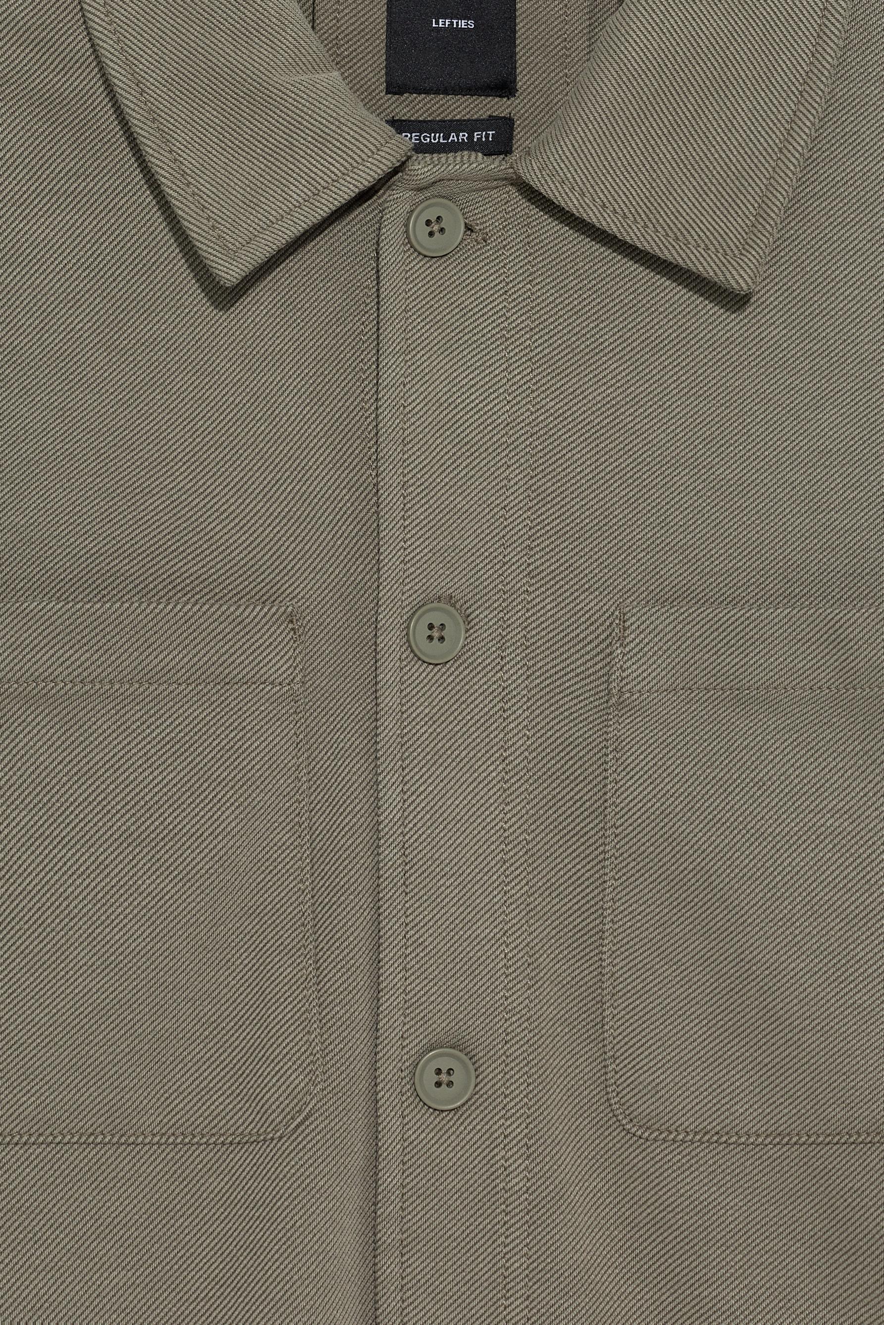 Textured pocket overshirt — KHAKI