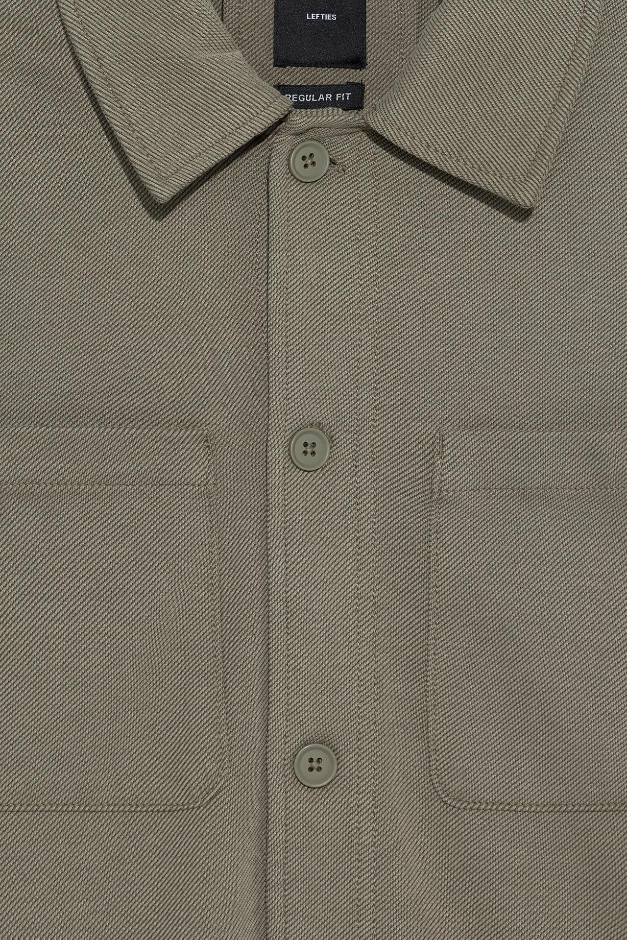 Textured pocket overshirt — KHAKI
