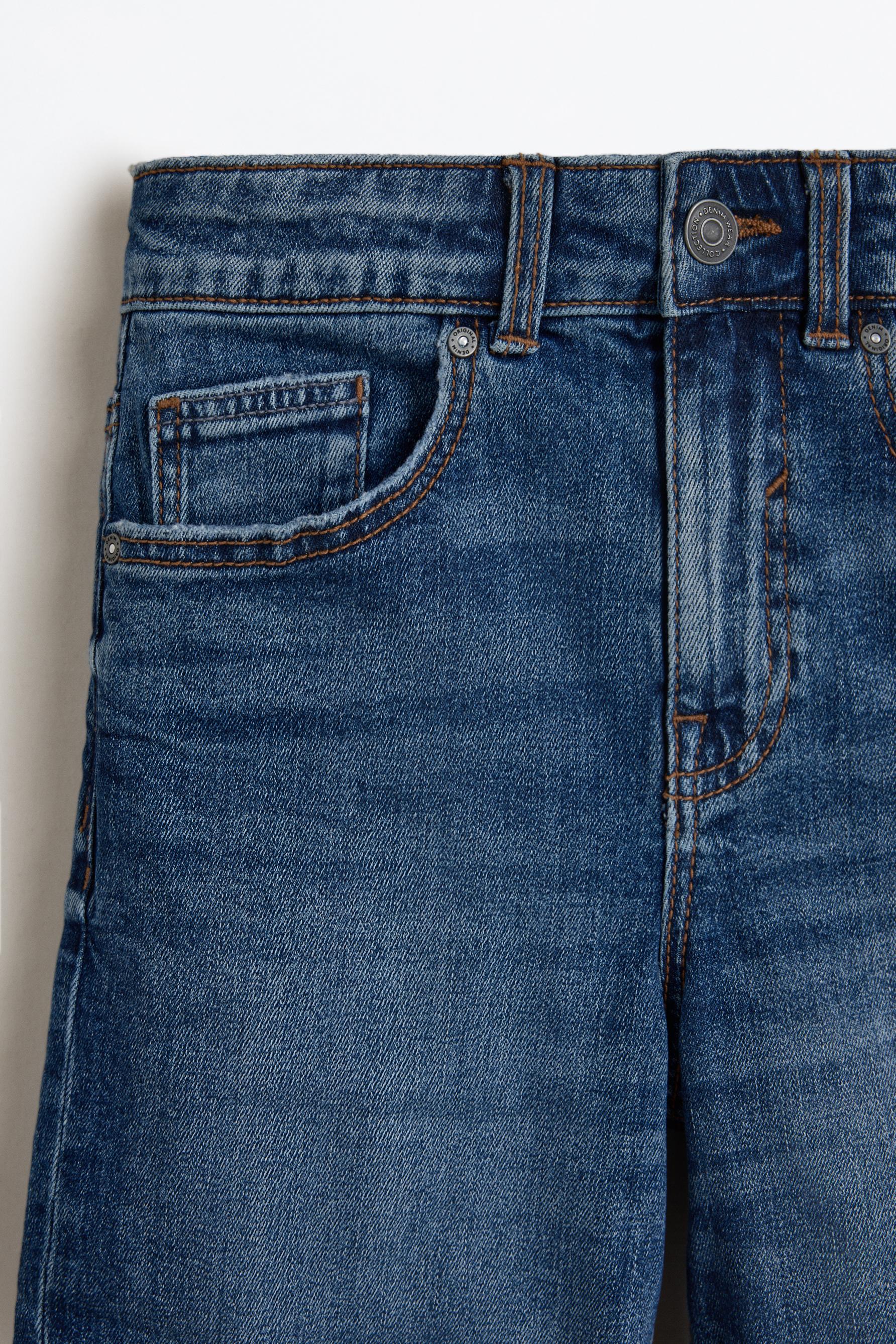 Slim comfort denim Bermuda shorts — DARK BLUE