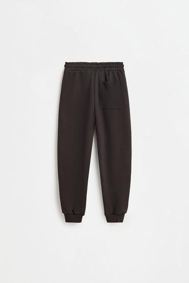 Ottoman plush joggers — BLACK 2