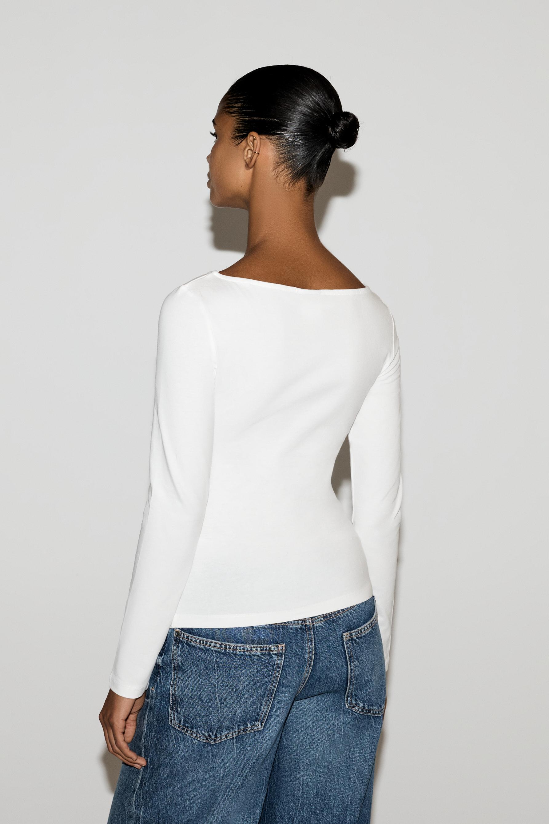Ruched T-shirt — OFF WHITE