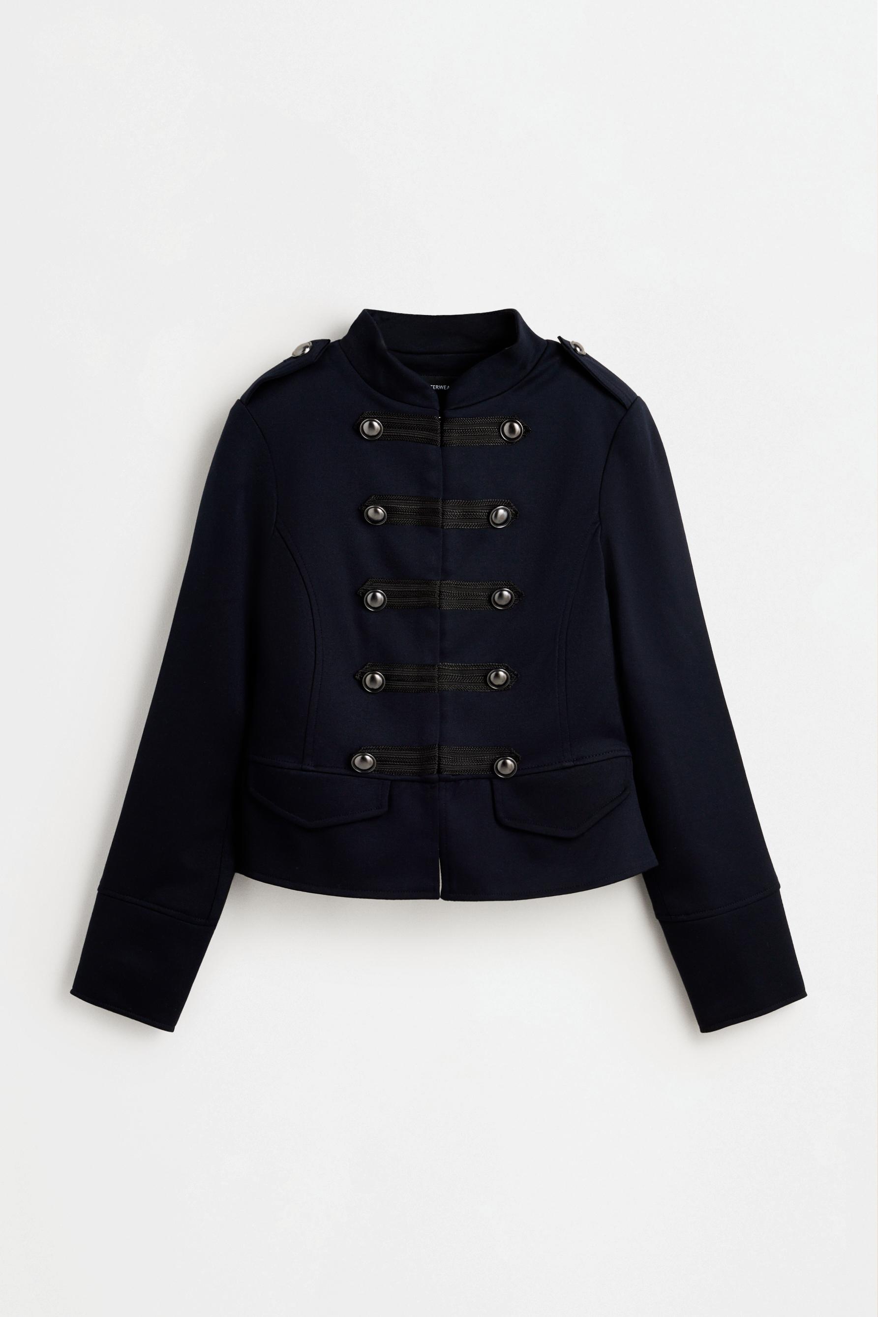 Fitted toggle jacket — NAVY