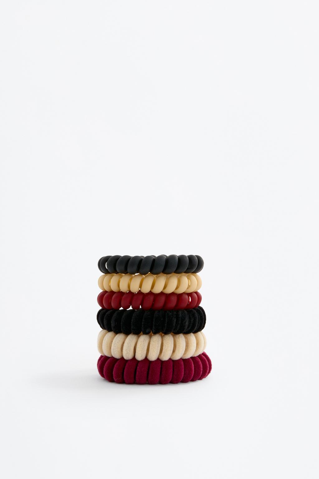 Pack of 6 assorted hair ties