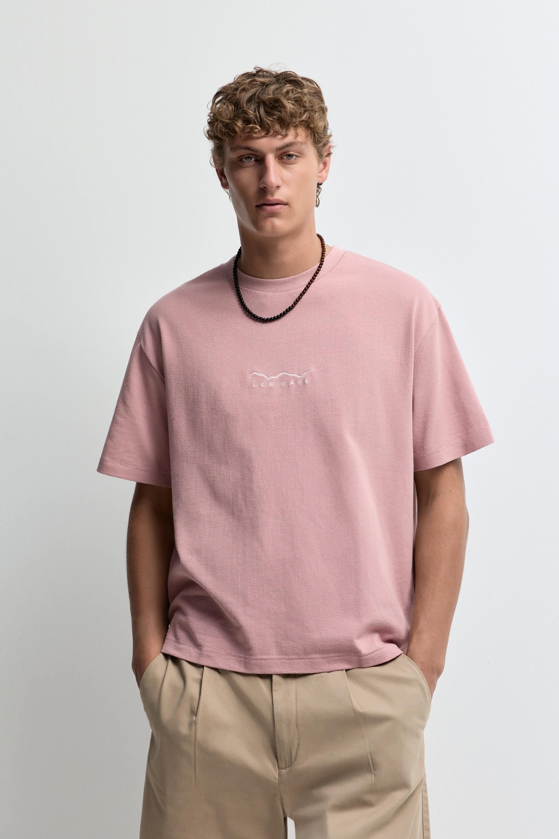 Embroidered T-shirt — PINK