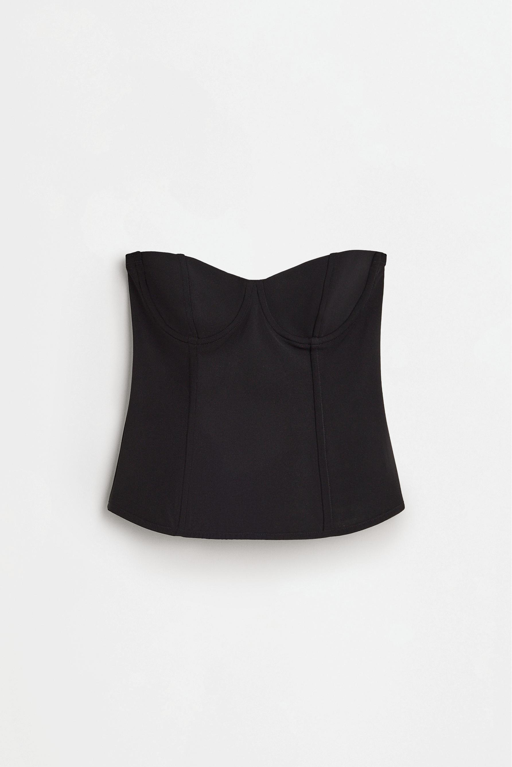 Bustier top — BLACK