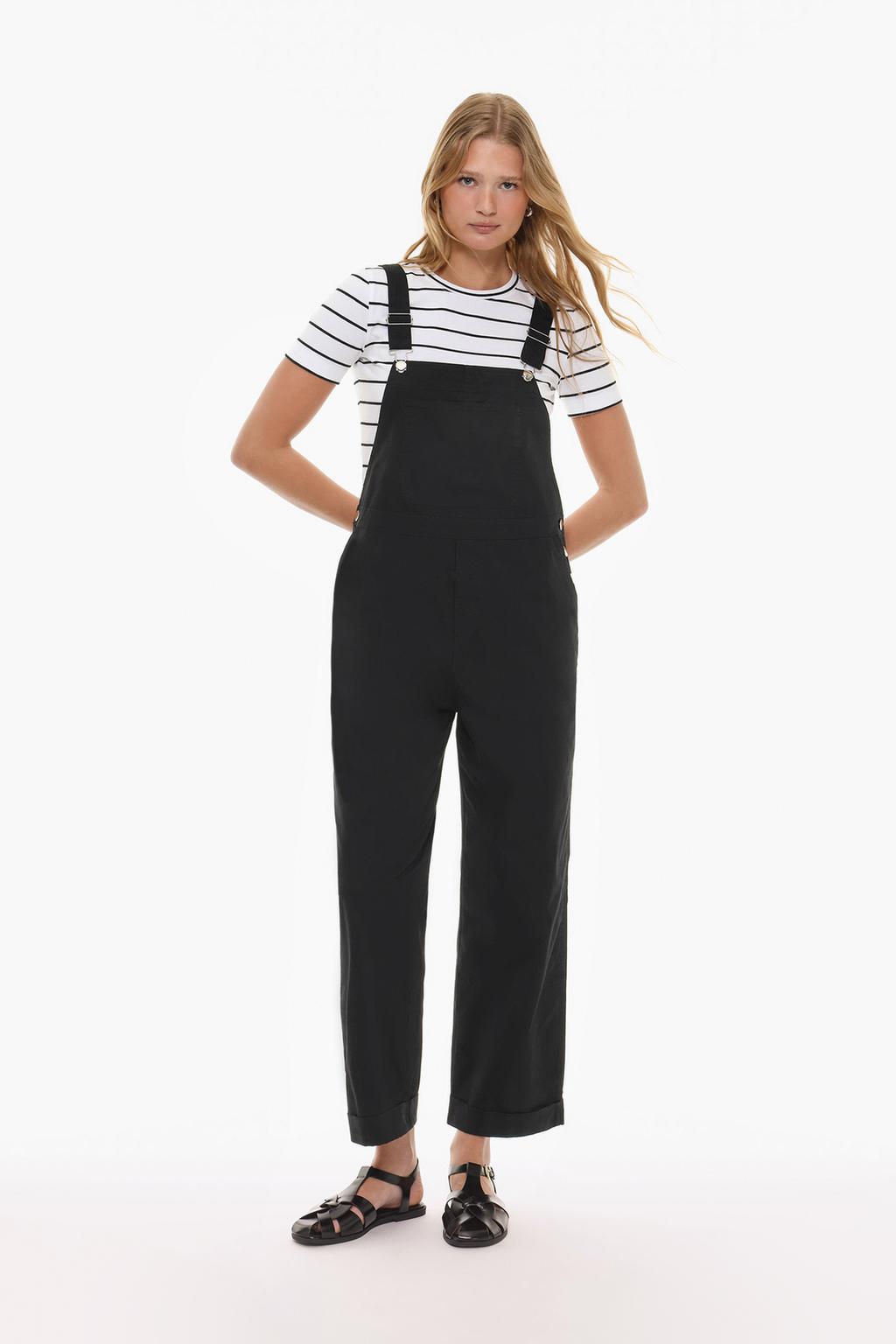 Long dungarees with straps