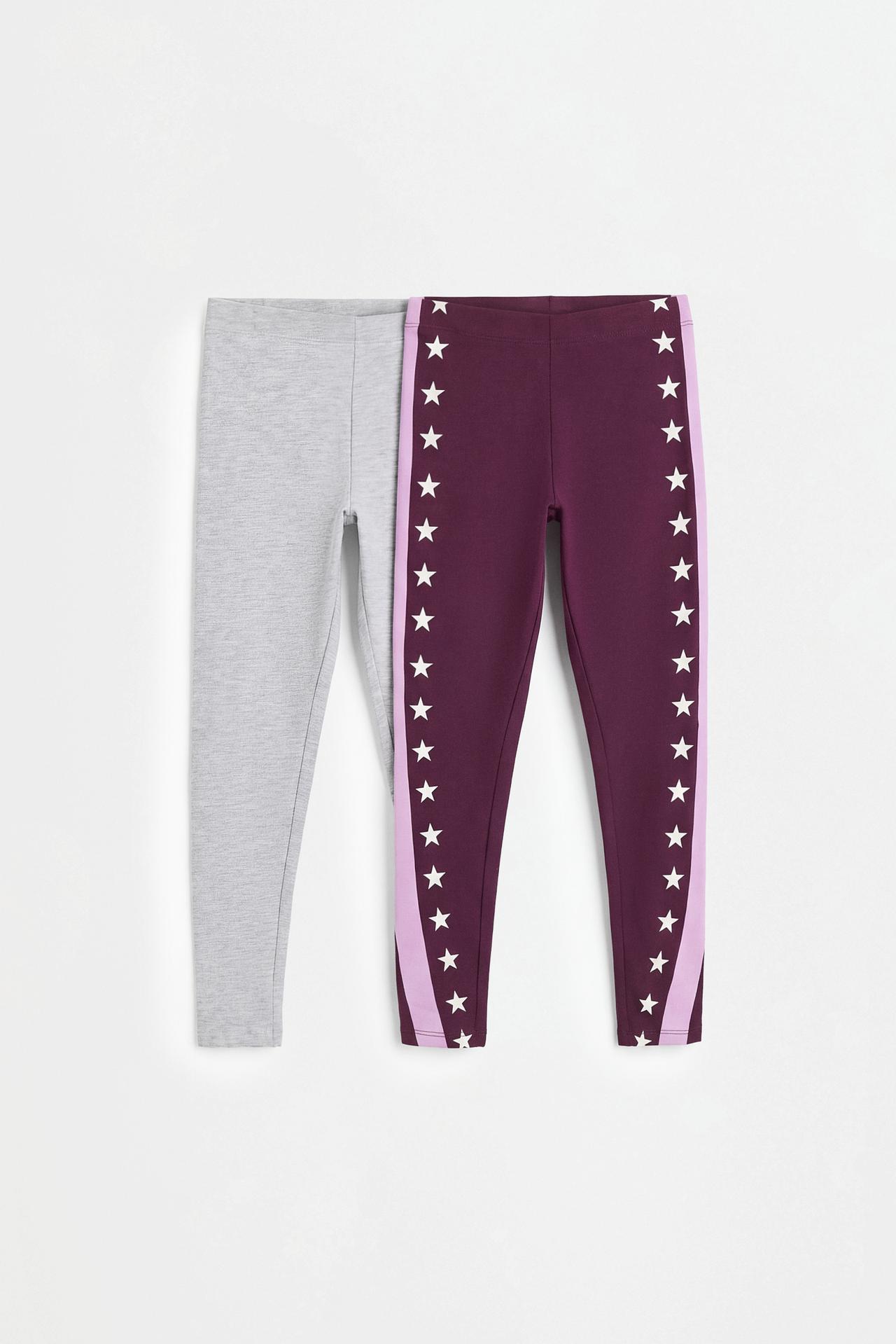 2-pack of contrast leggings — DARK GREY MARL