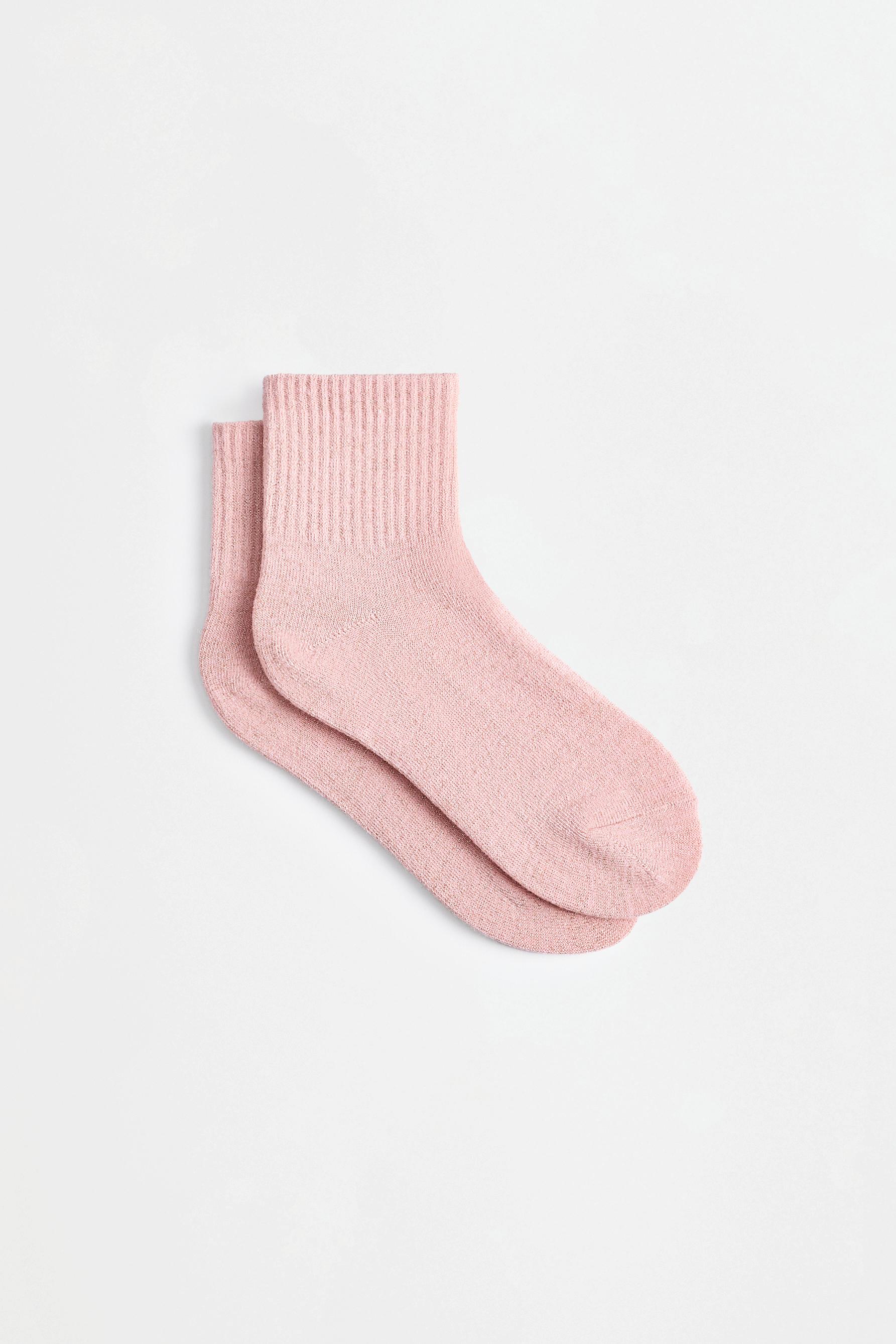 Plain ankle socks (7-pack) — PINK