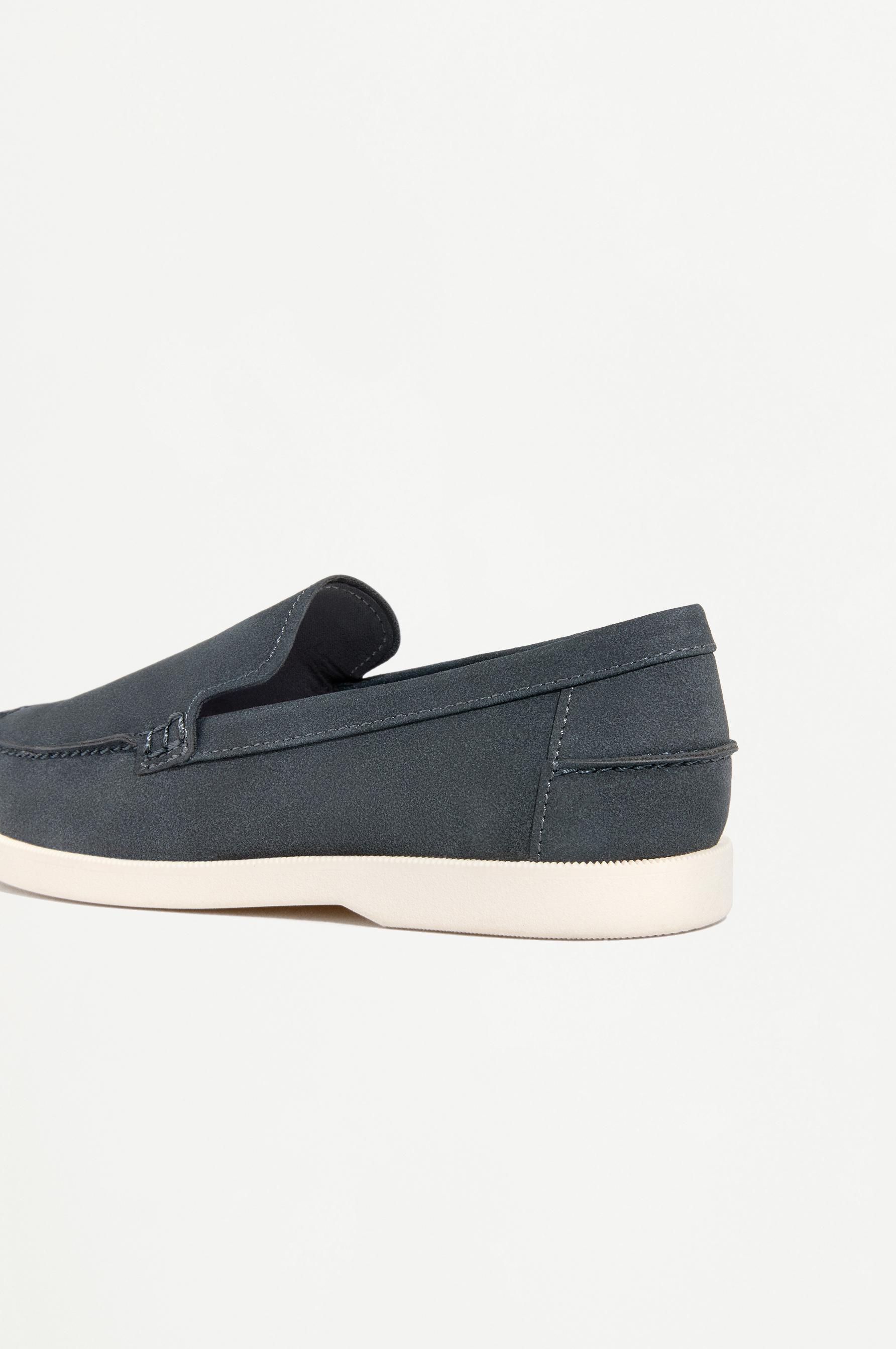Faux suede loafers — BLUE