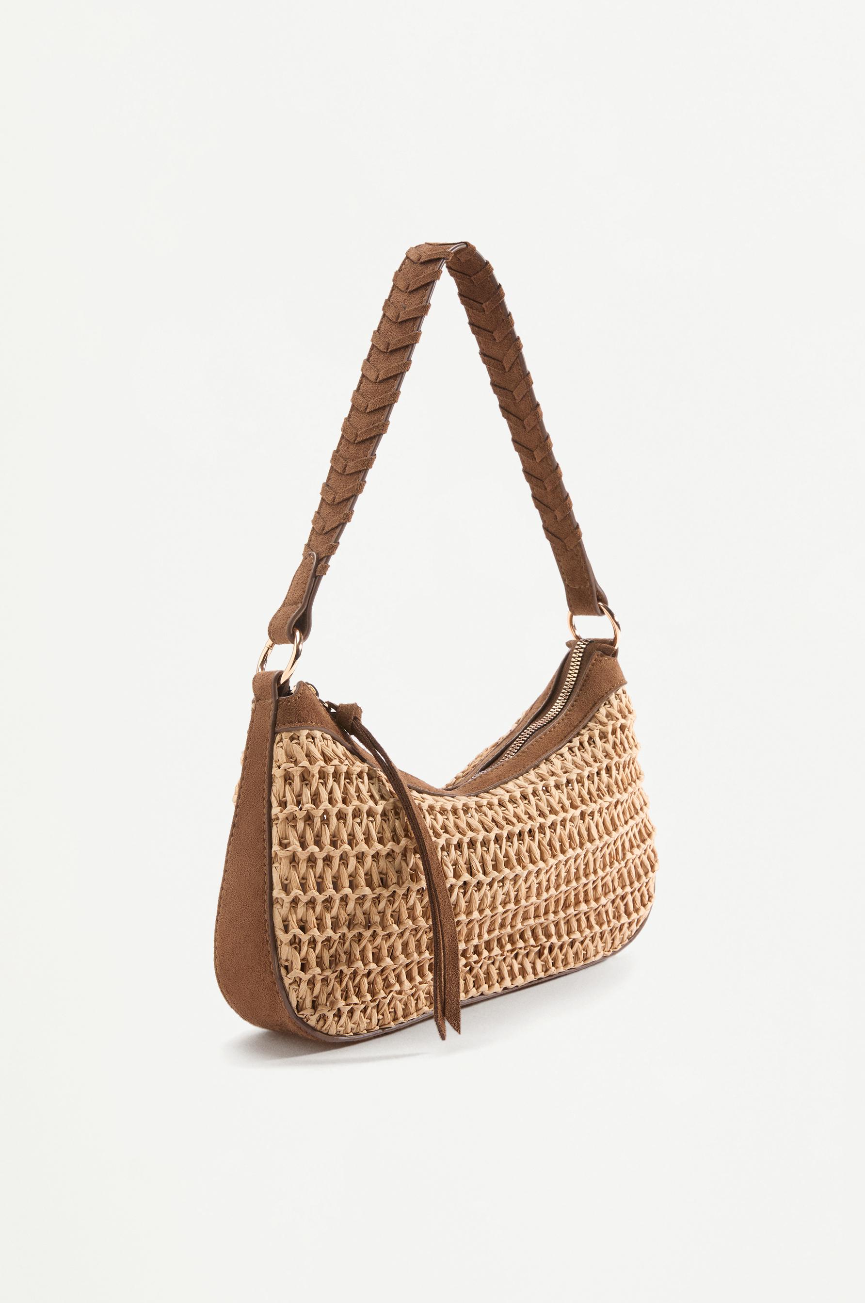 Paper shoulder bag — BEIGE