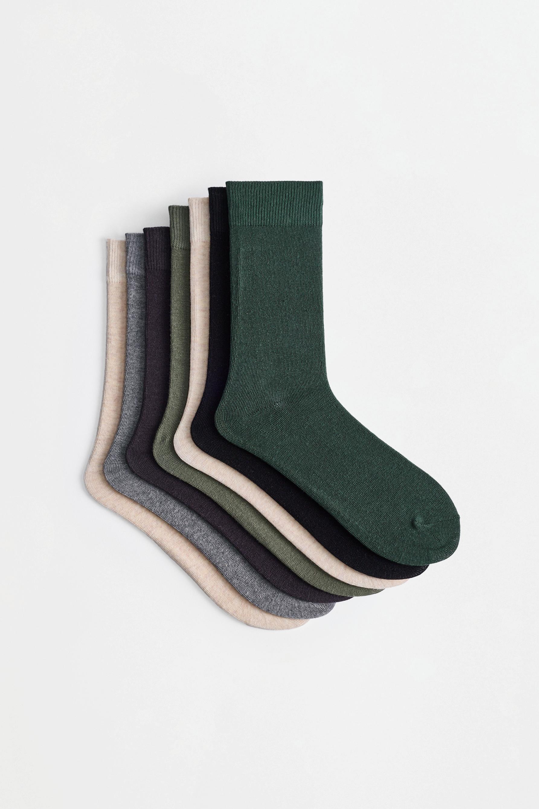 Basic long socks (7-pack) — SAND