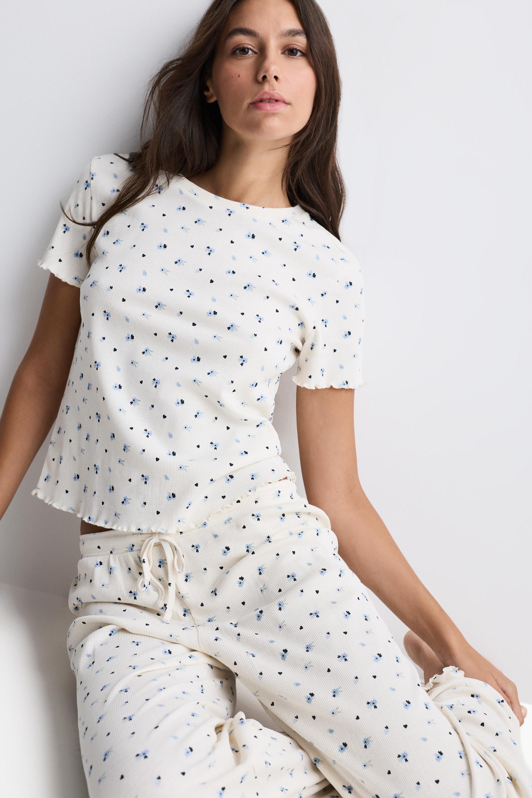 Long printed pyjamas — ECRU