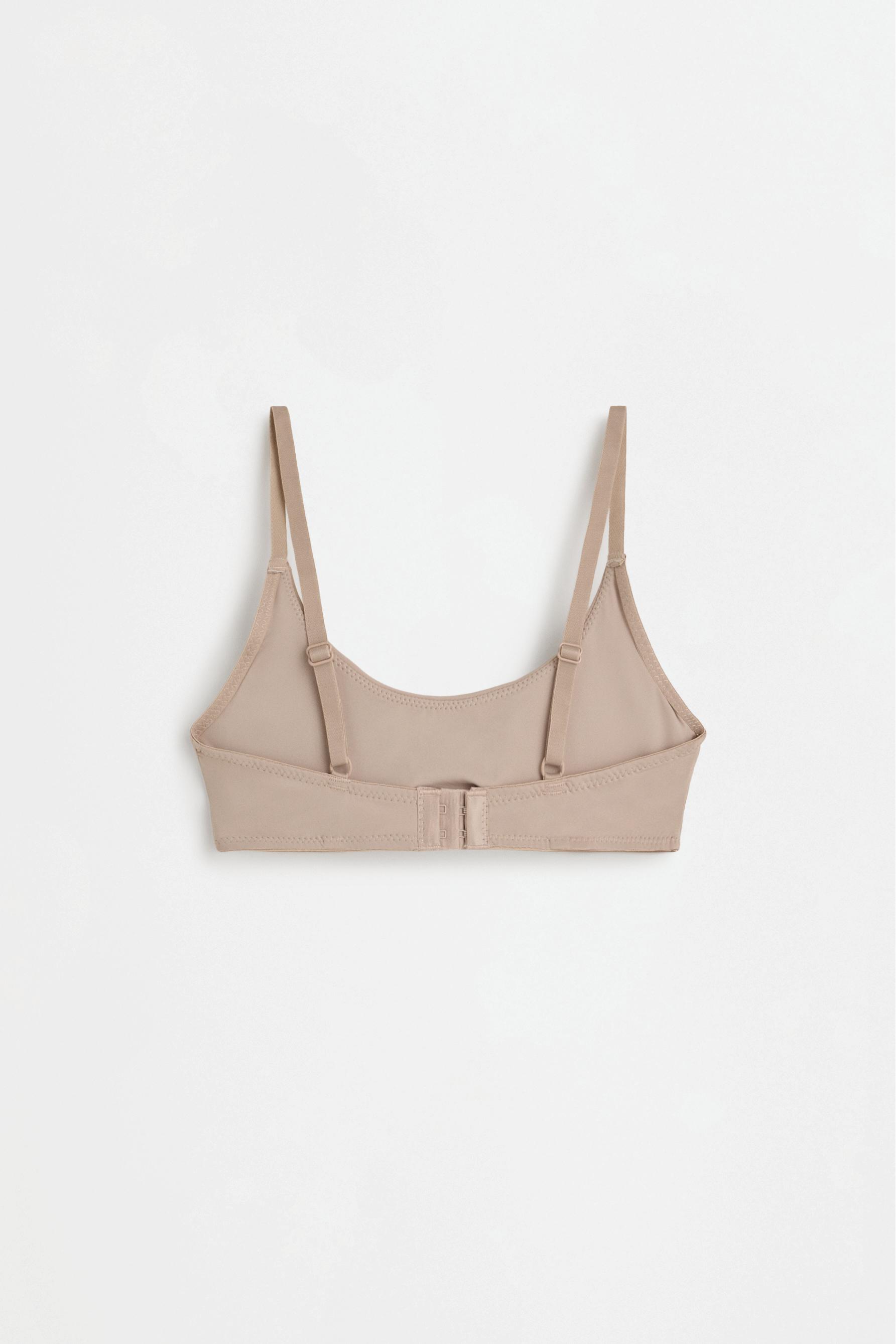 Microfibre crop top — BROWN