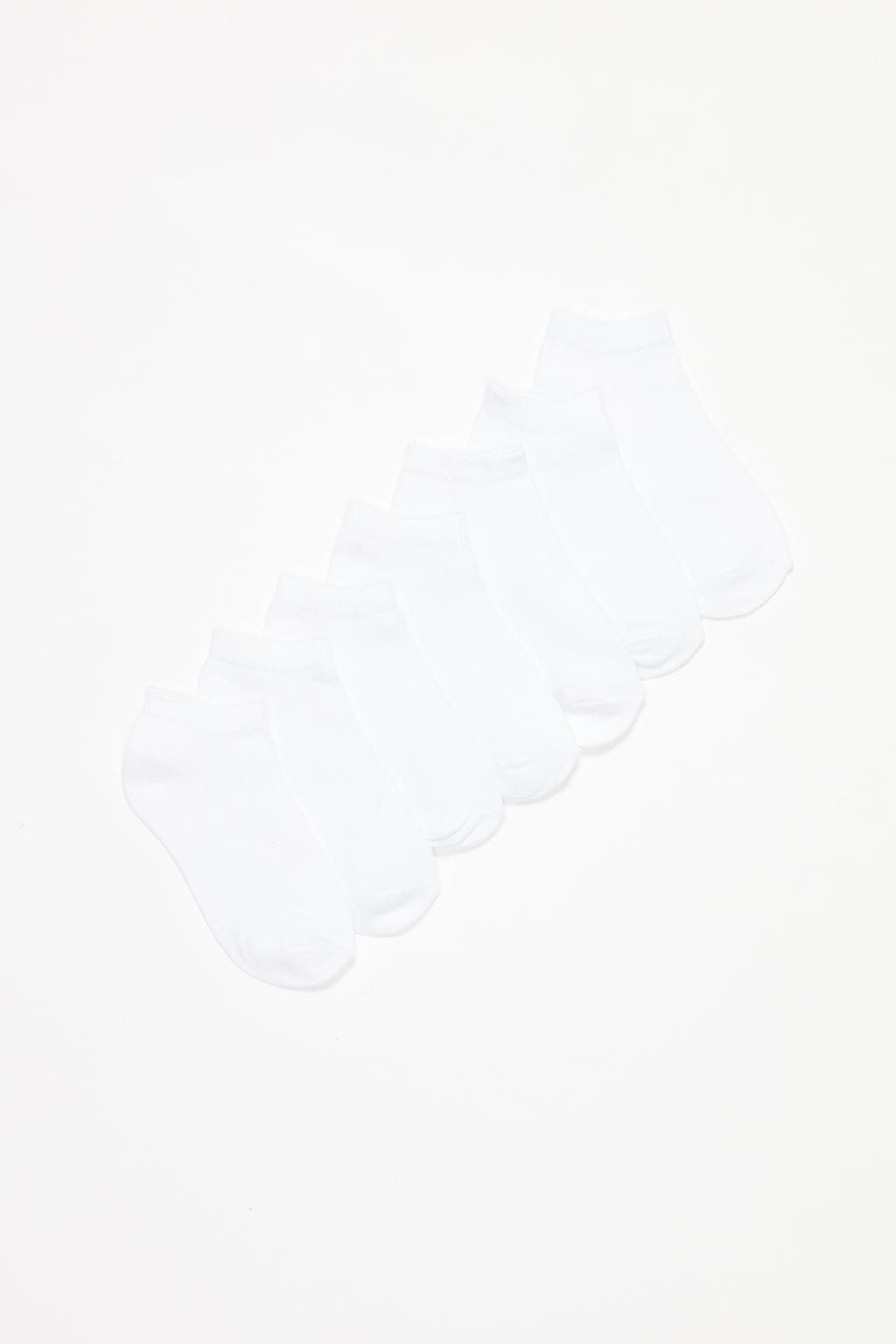 Pack of 7 pairs of basic ankle socks