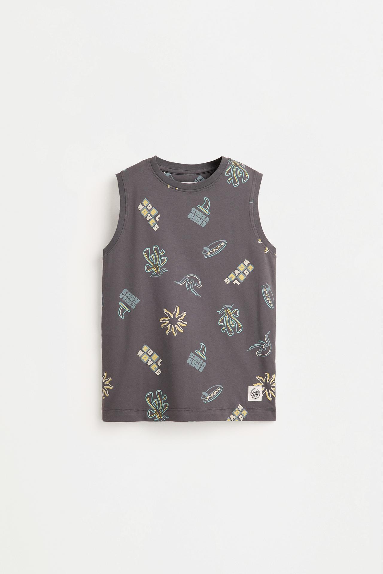 Pack of 2 assorted sleeveless T-shirts — CEMENT