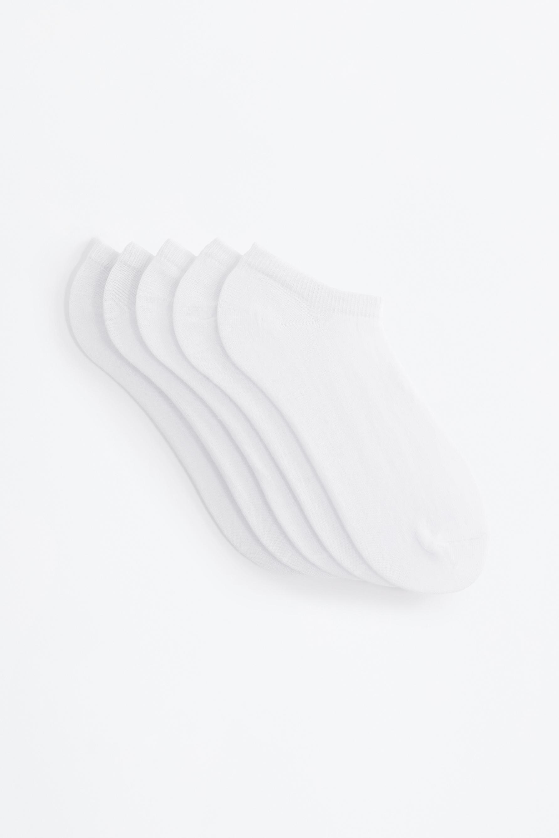 No-show socks (Pack 5) — WHITE