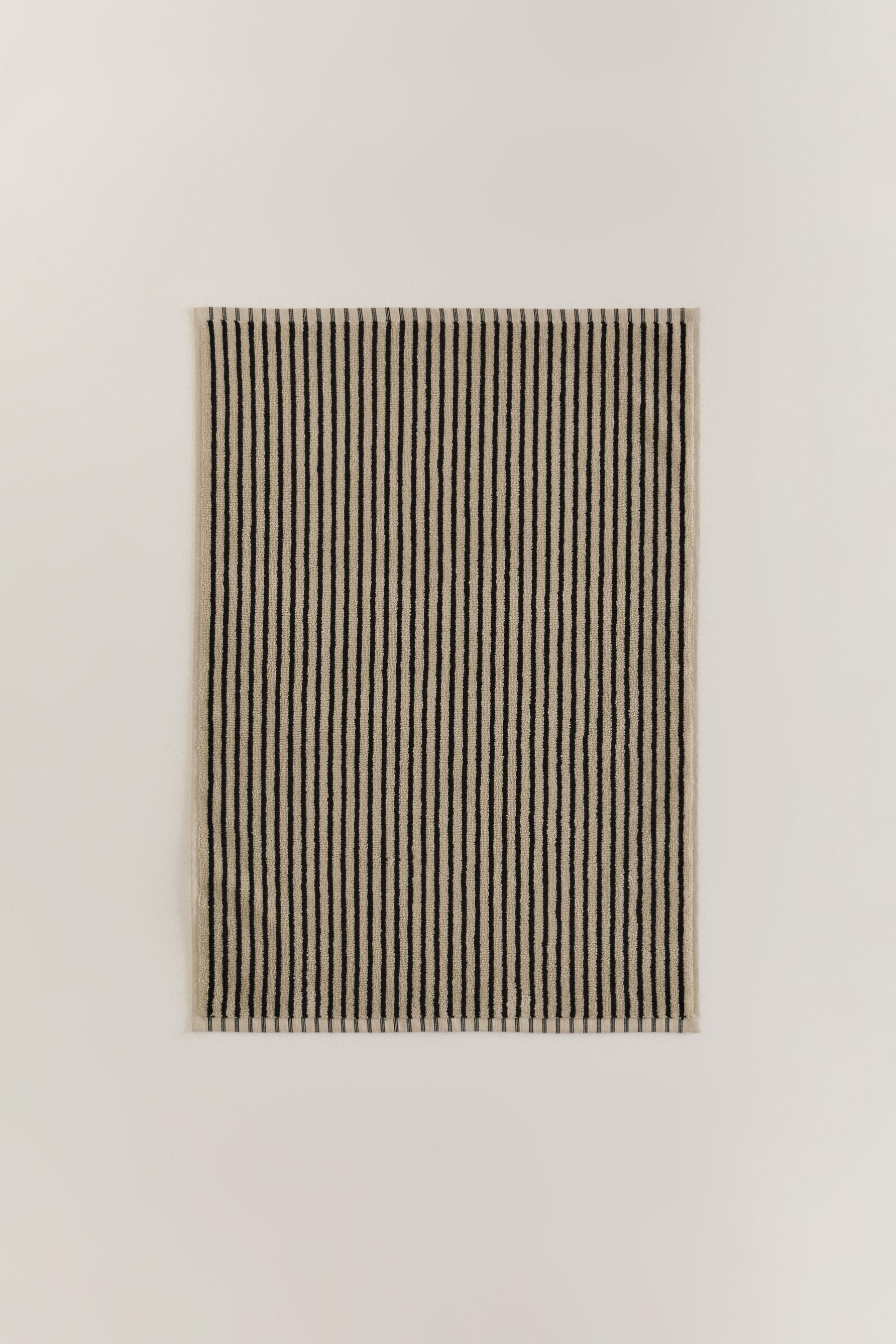 Alfombra de baño rayas 70 x 50 cm